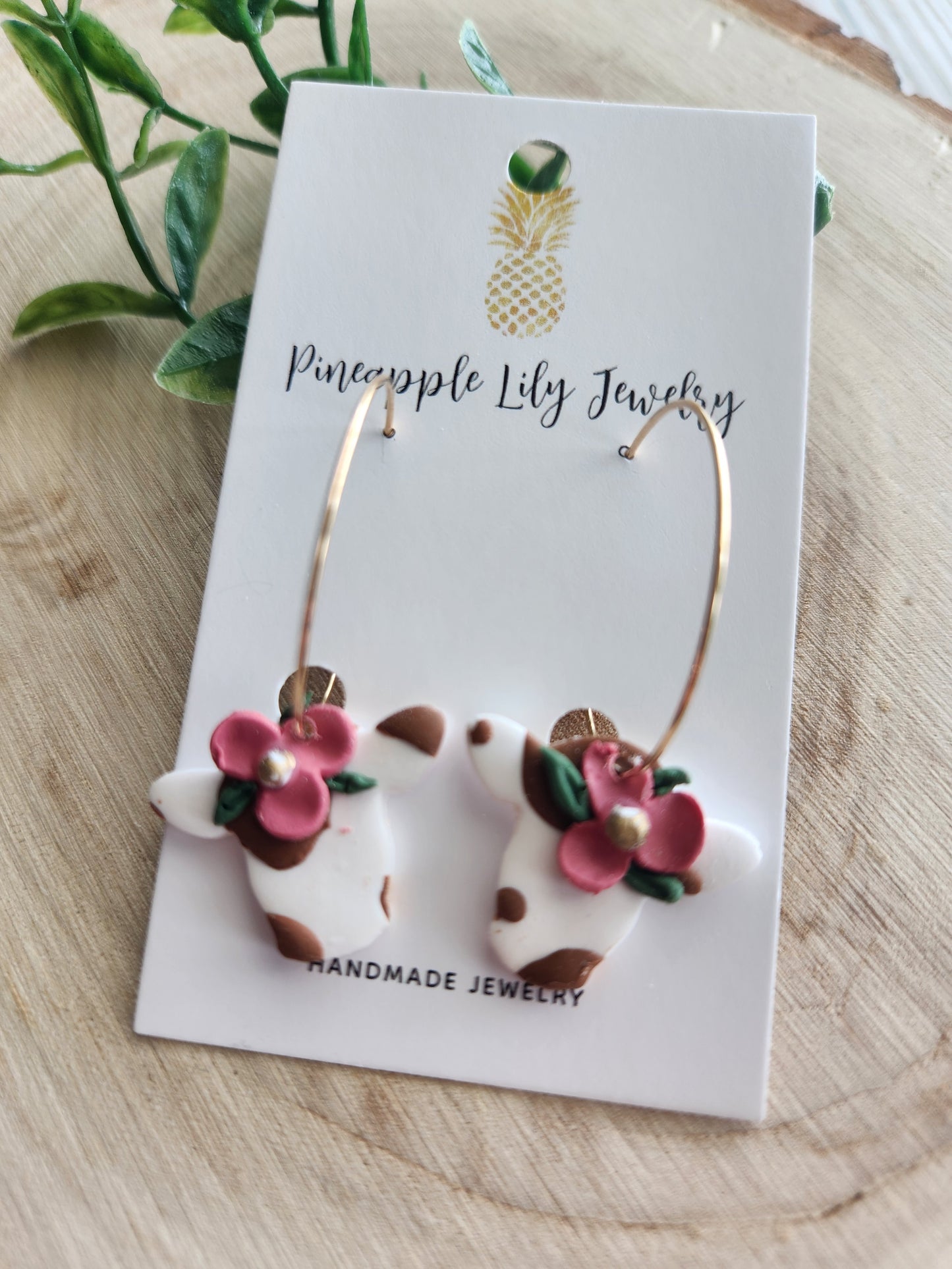 The “Bessie” boho cow earrings
