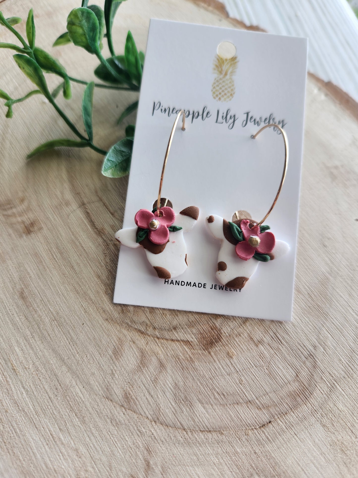 The “Bessie” boho cow earrings