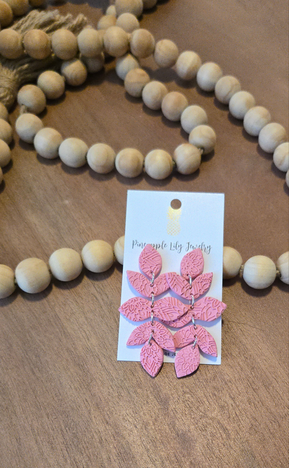 The "Serendipity" embossed leaf earrings