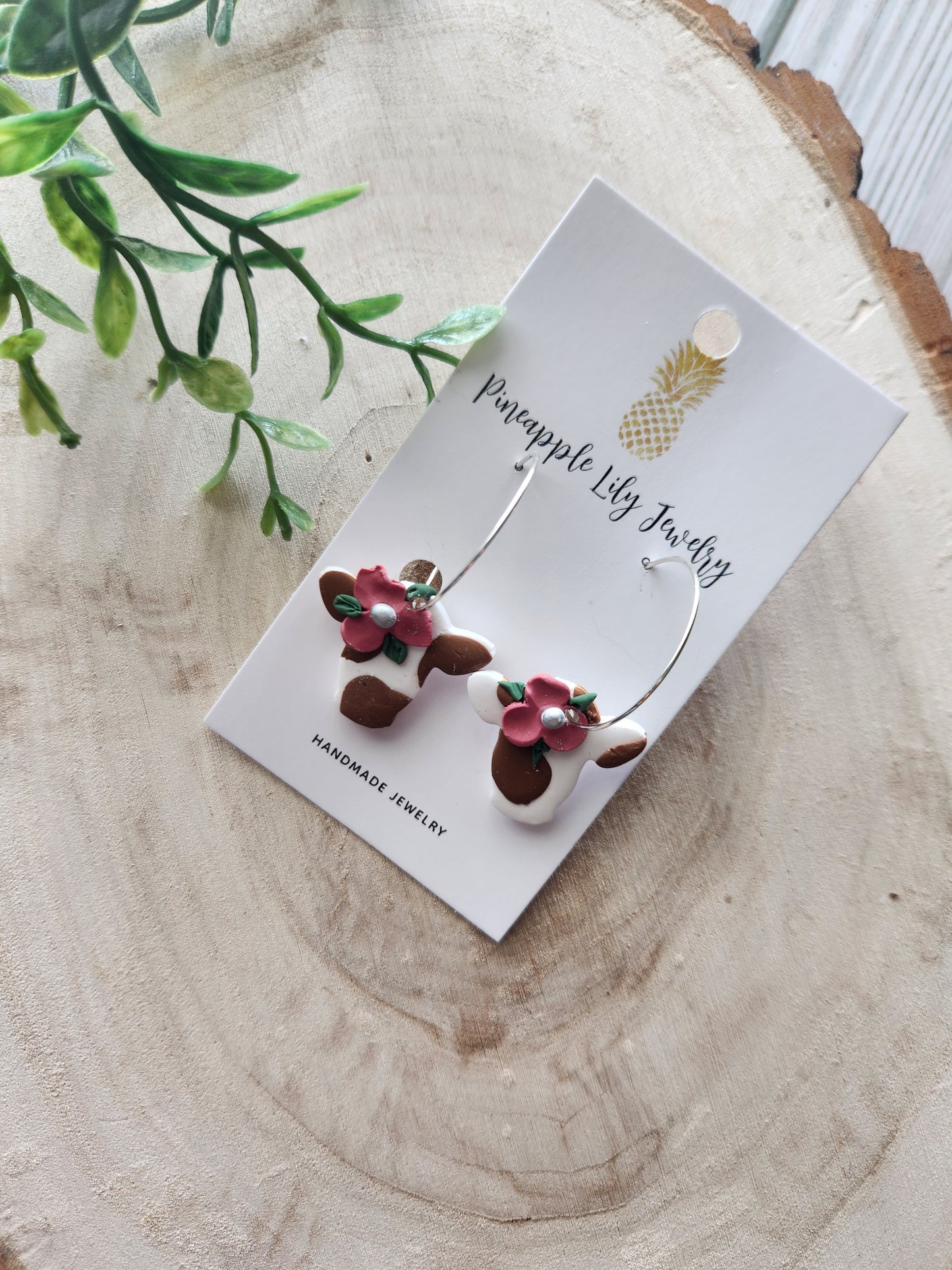 The “Bessie” boho cow earrings