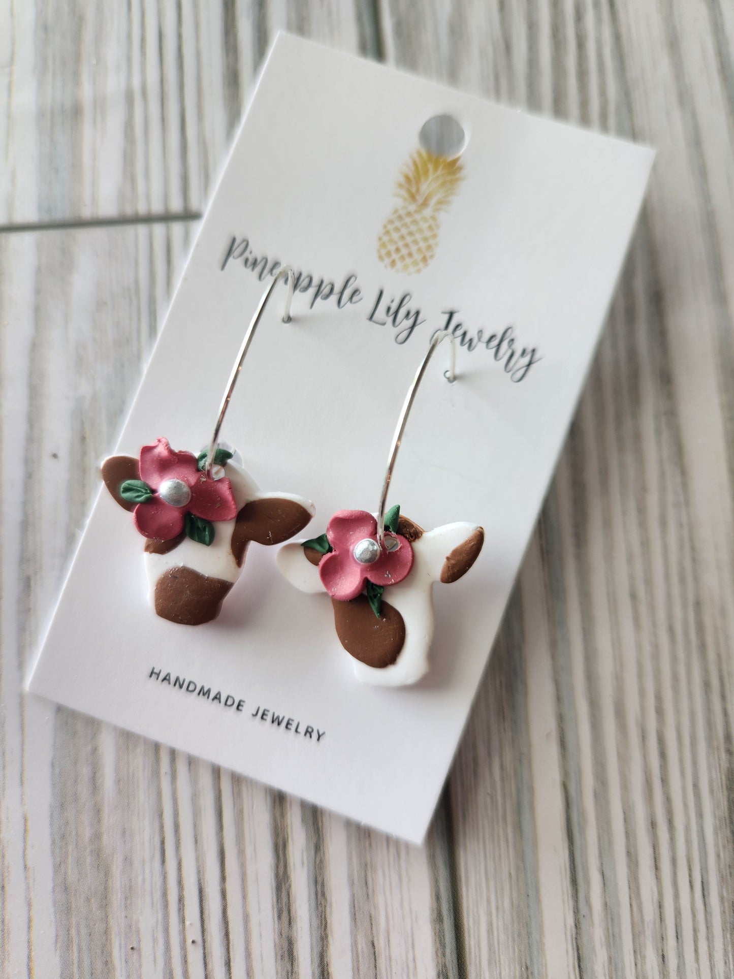 The “Bessie” boho cow earrings