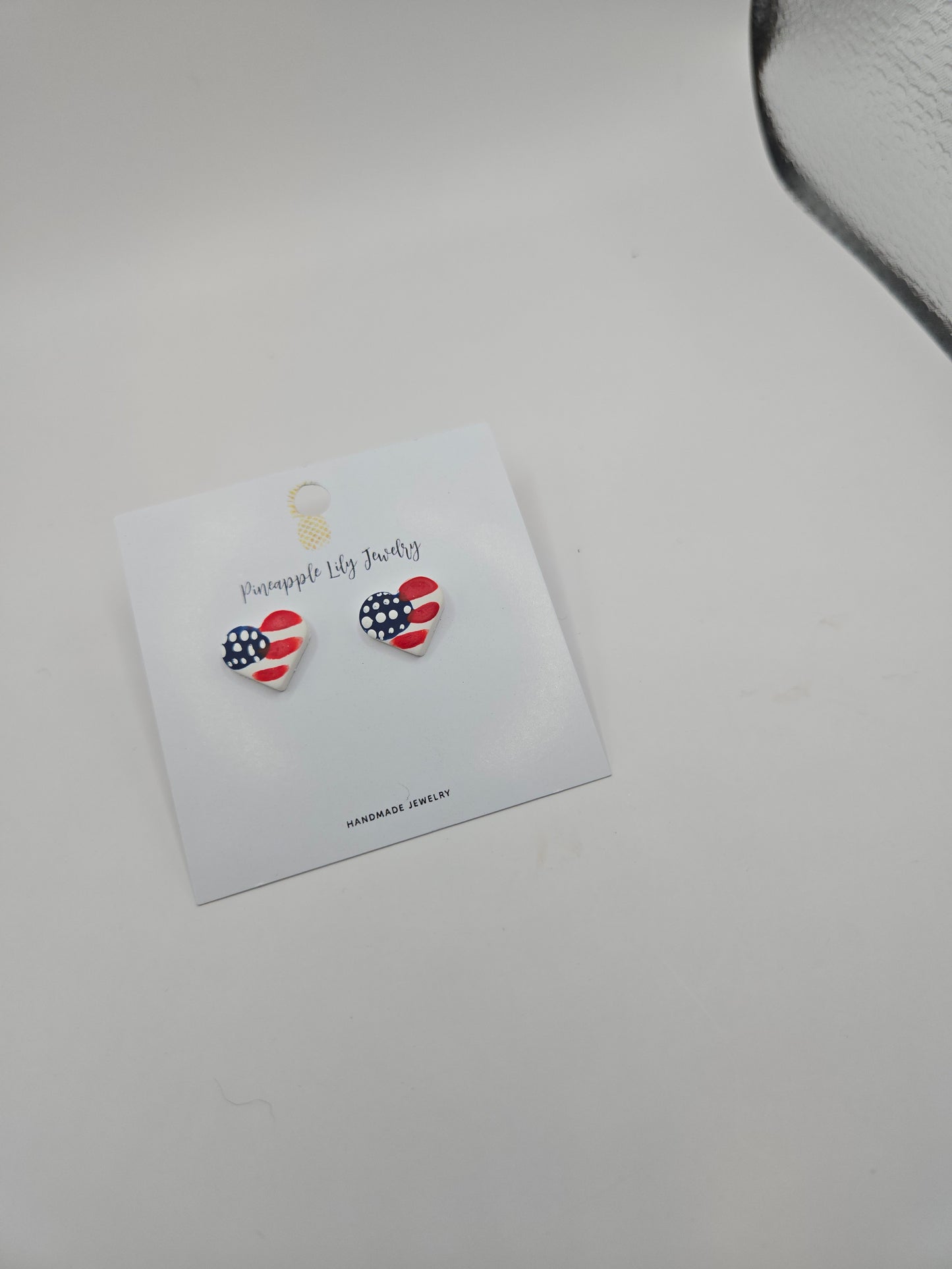 Handpainted 4th of July studs