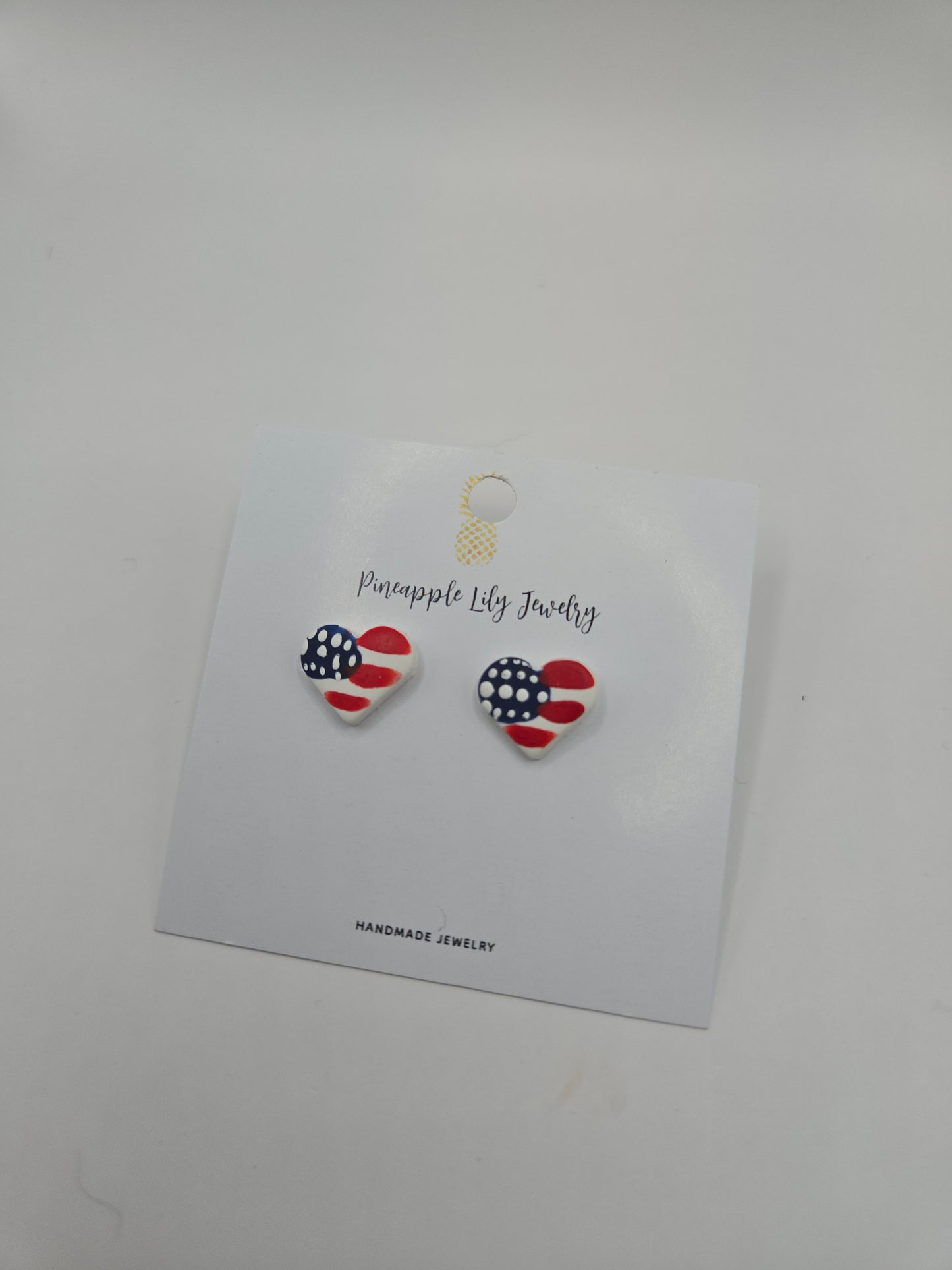Handpainted 4th of July studs