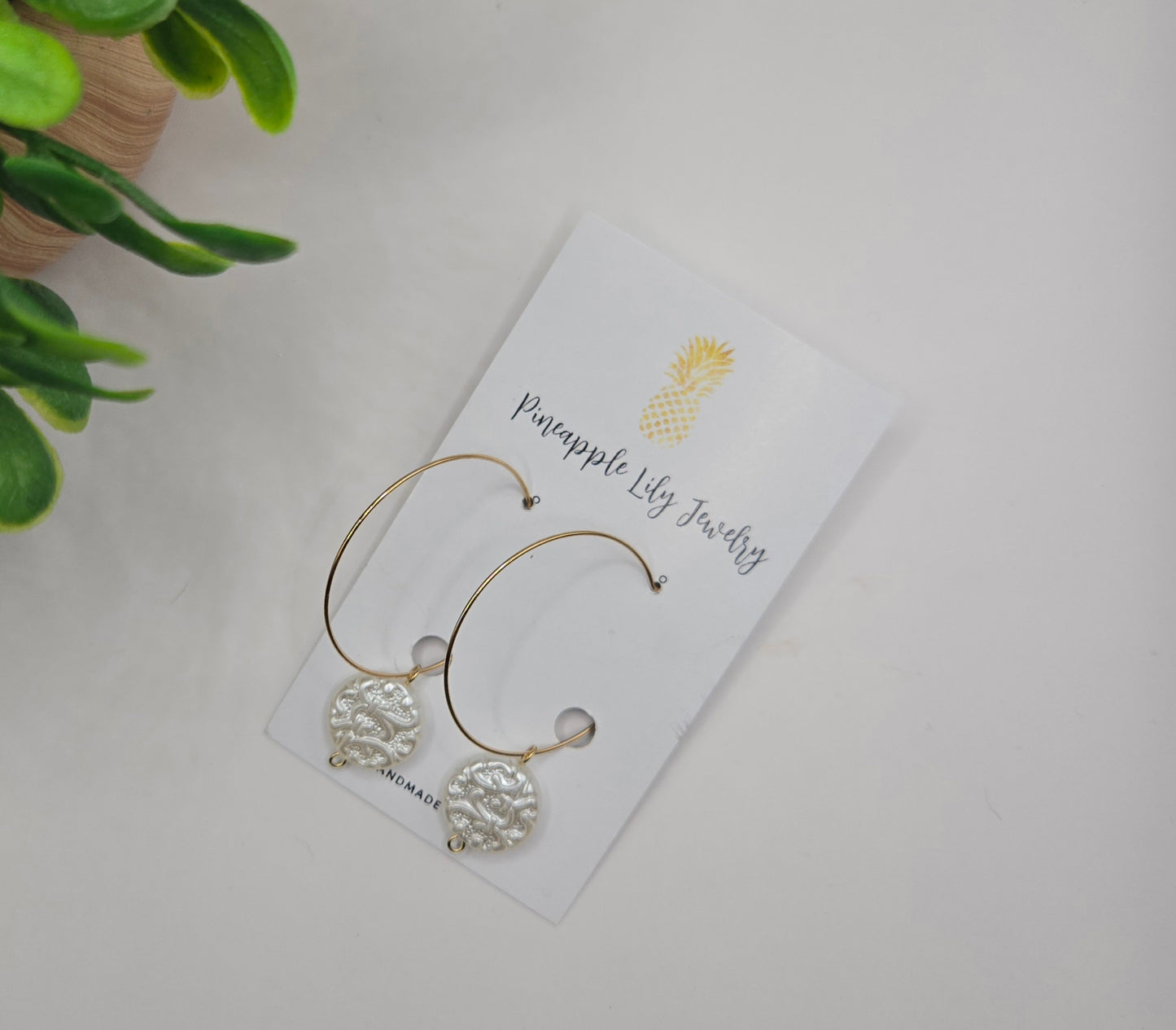 Perfect pearl and hoop earrings