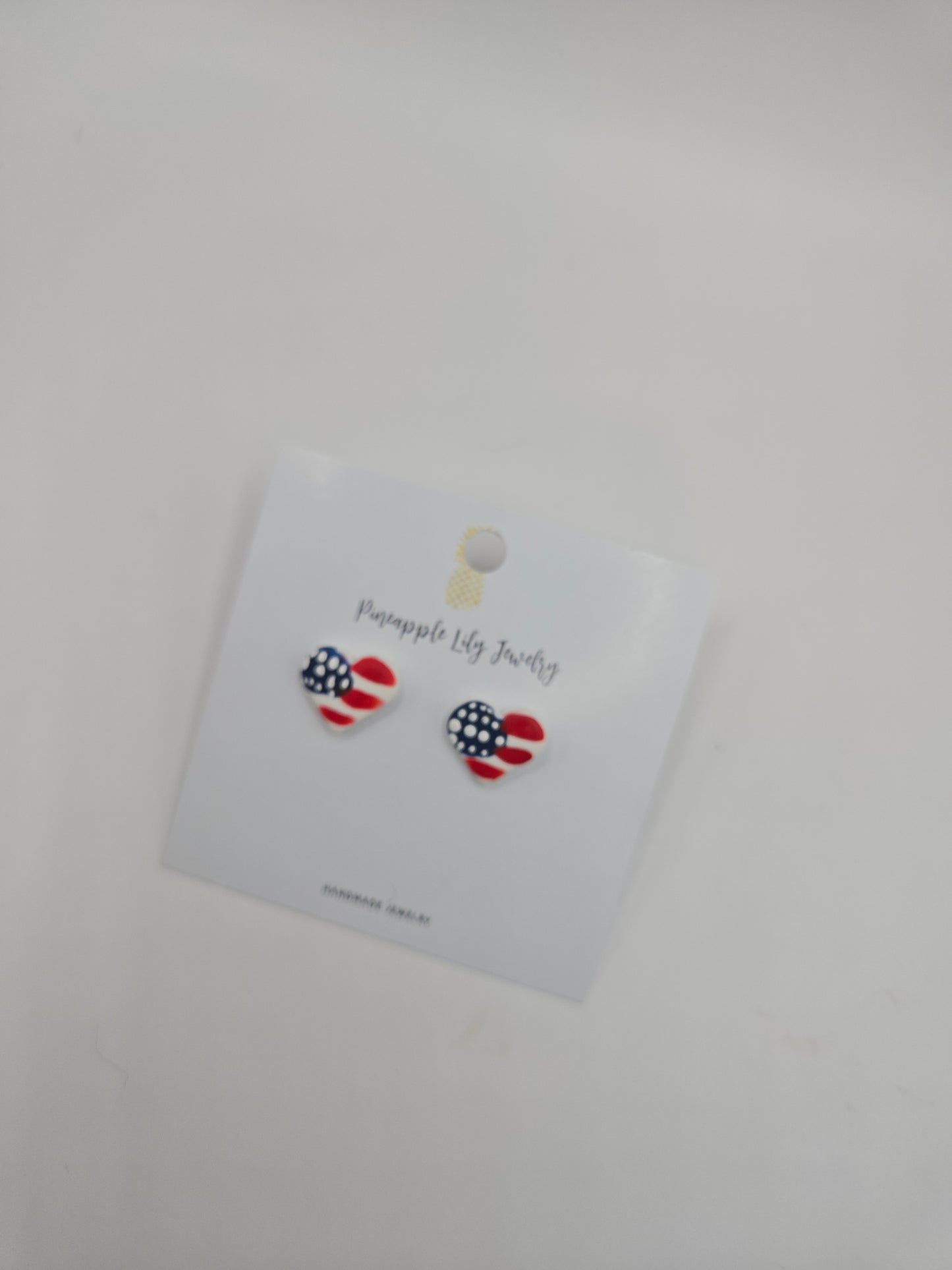 Handpainted 4th of July studs