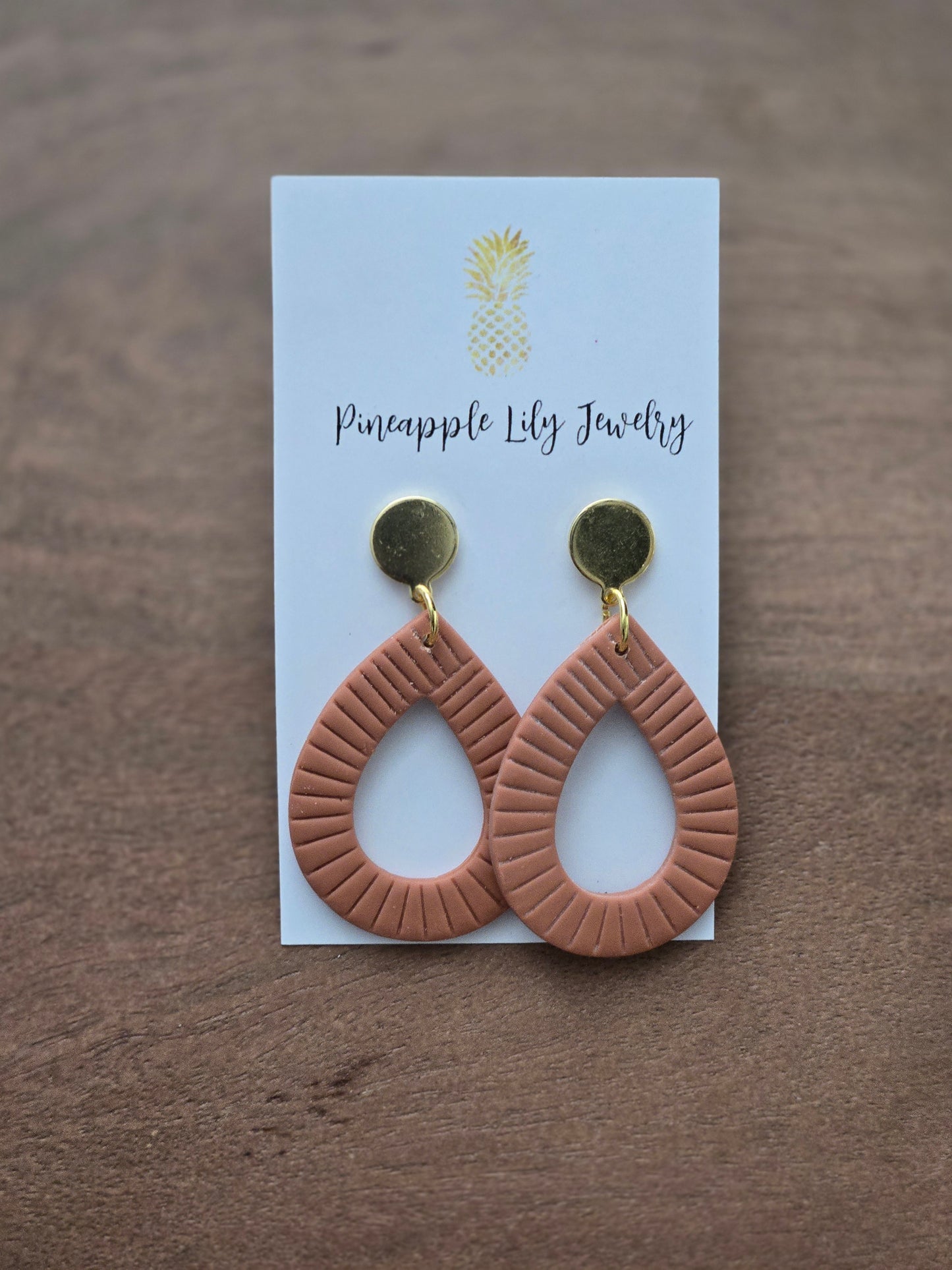 Rust polymer clay dangles