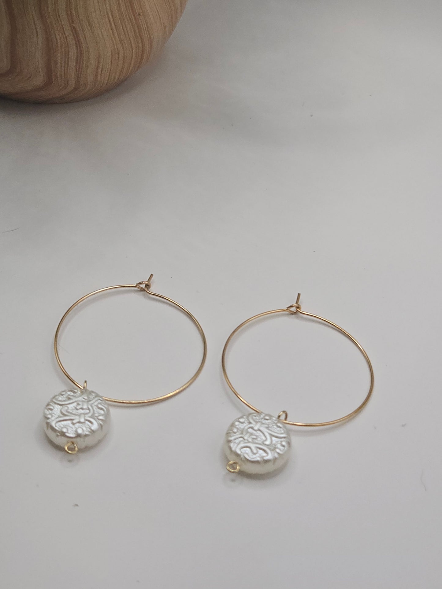 Perfect pearl and hoop earrings
