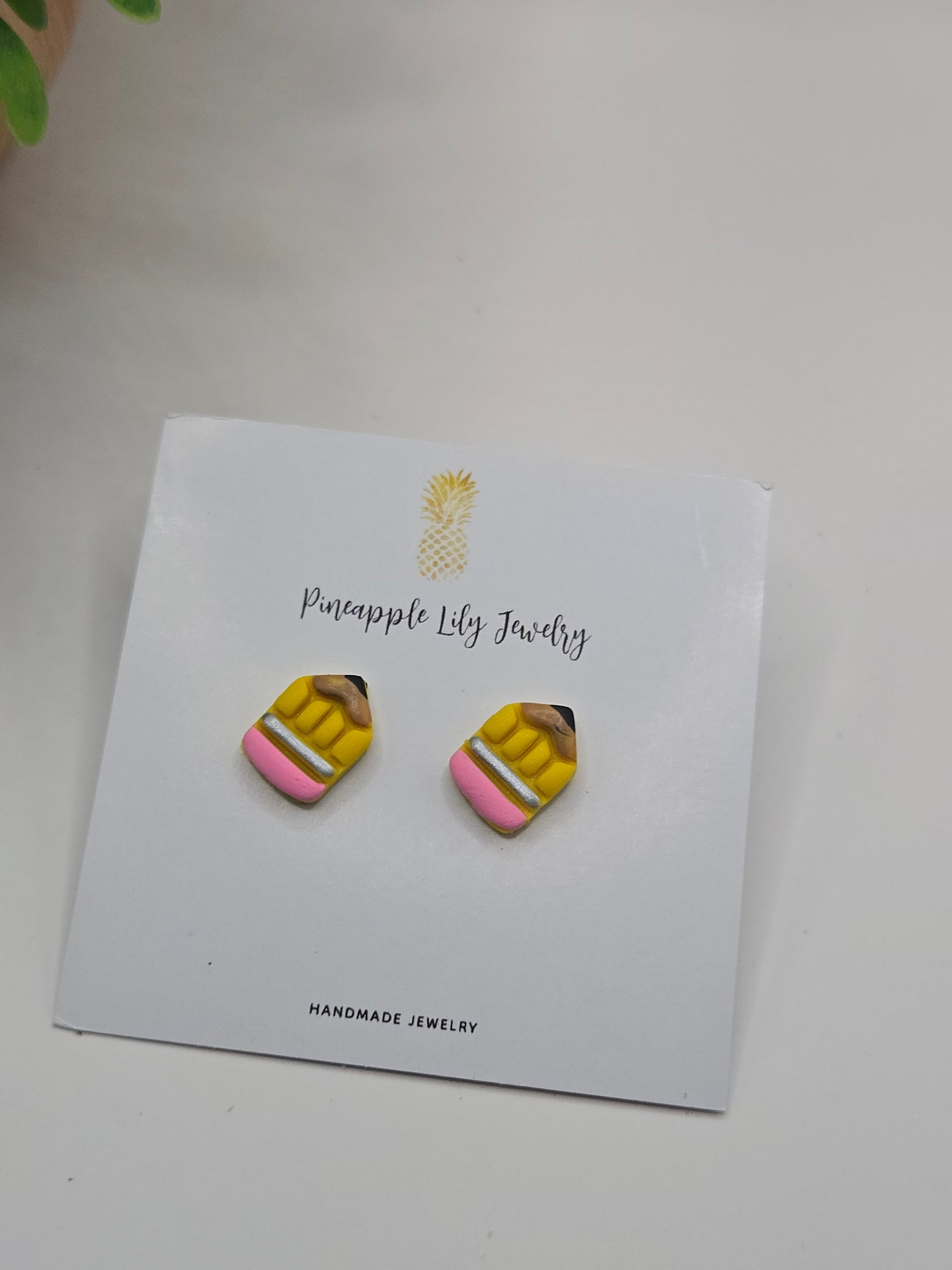 Back to school pencil studs