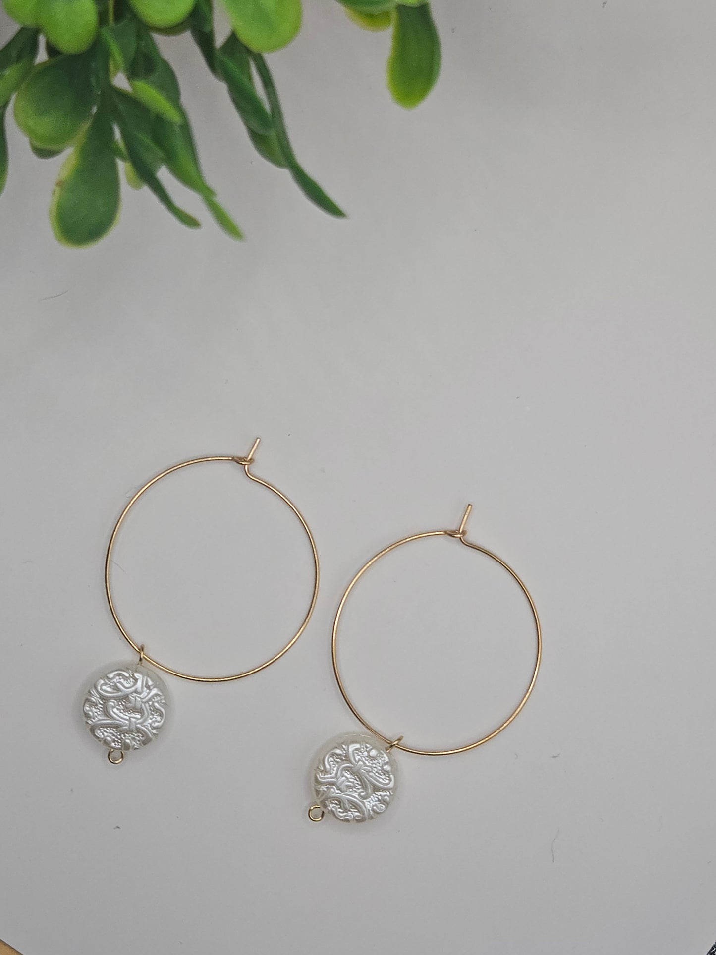 Perfect pearl and hoop earrings