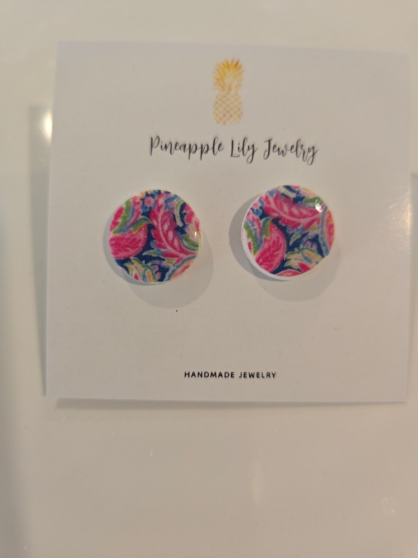 Lilly Pulitzer inspired studs