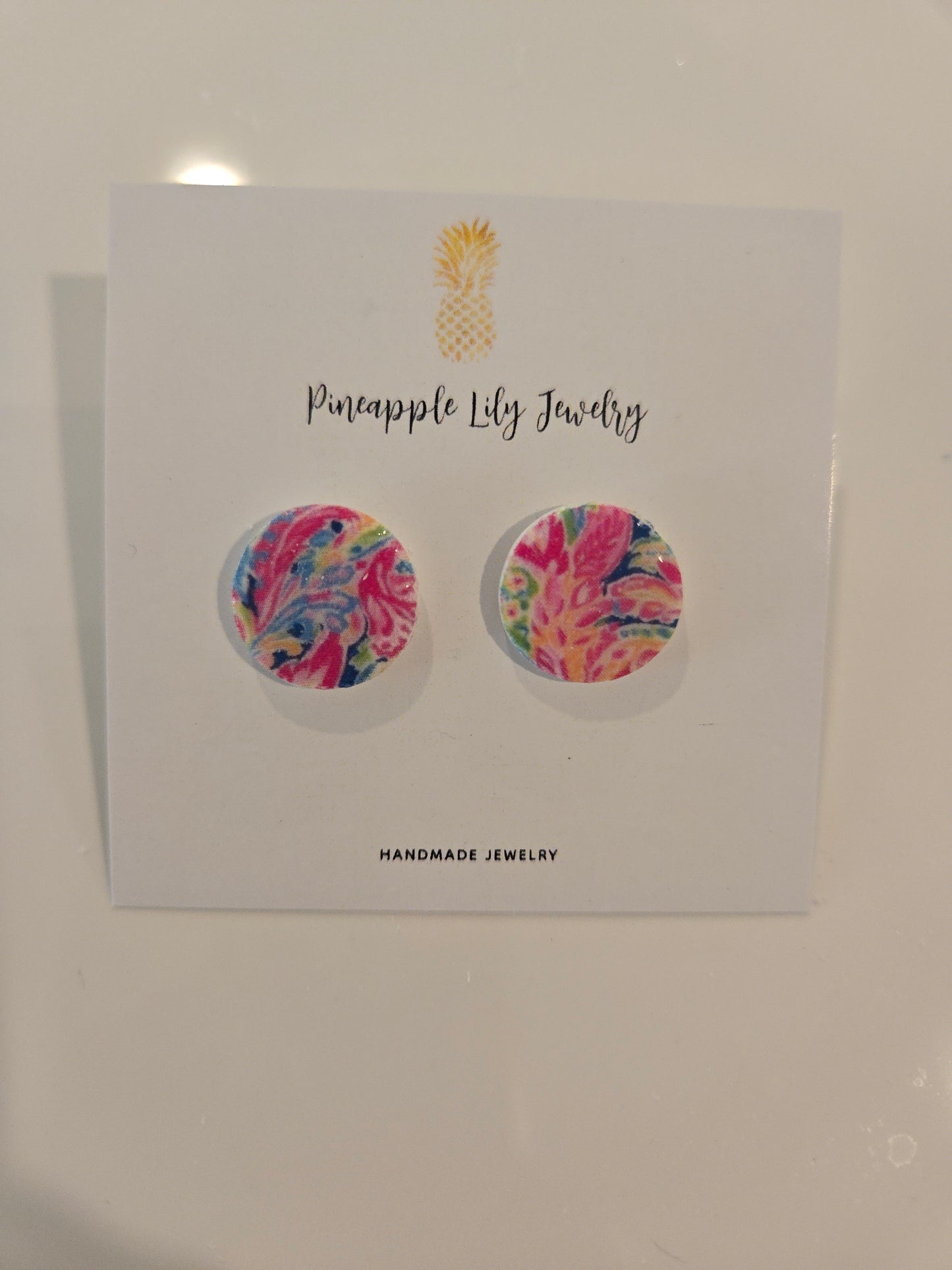 Lilly Pulitzer inspired studs
