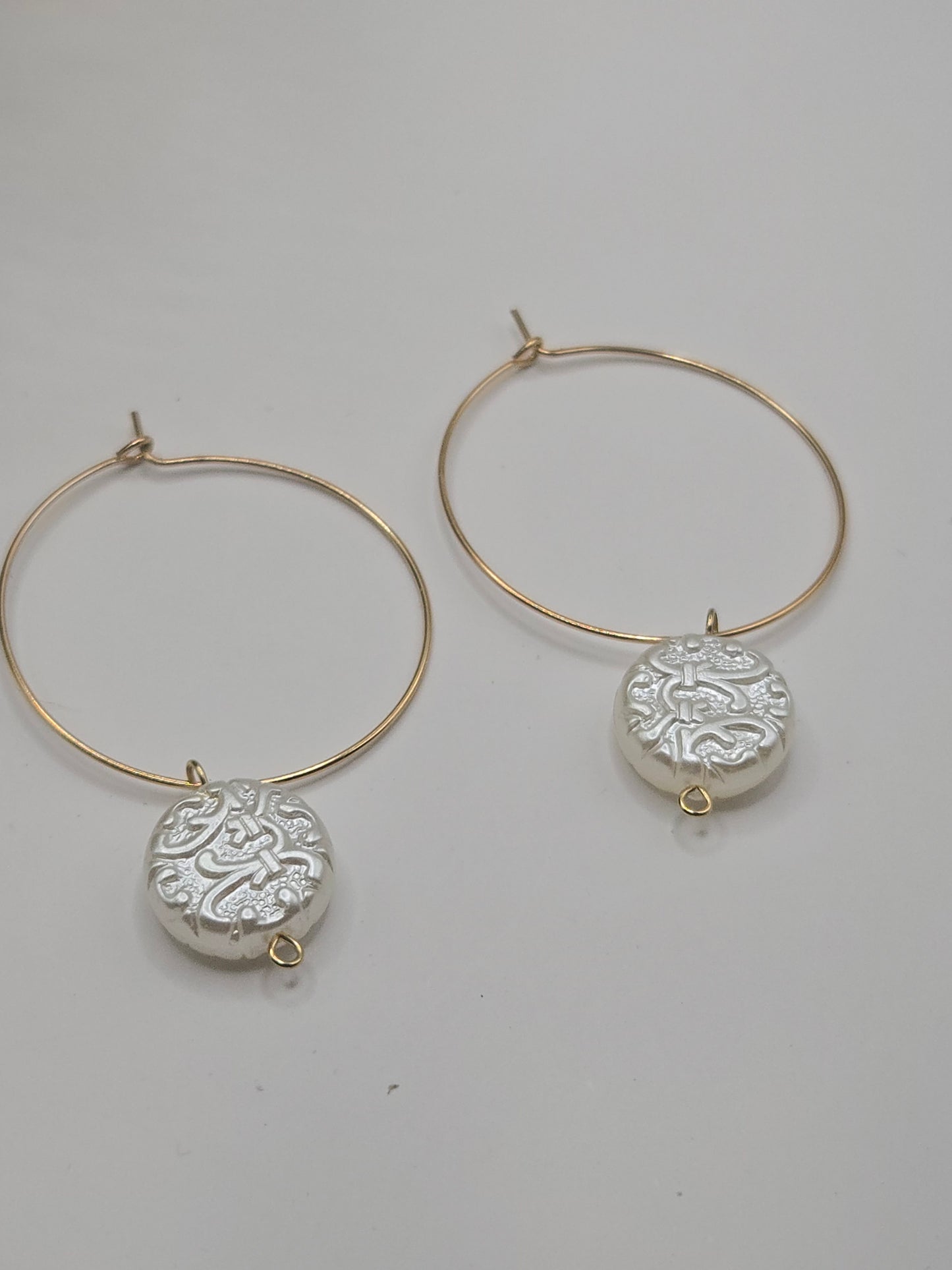 Perfect pearl and hoop earrings