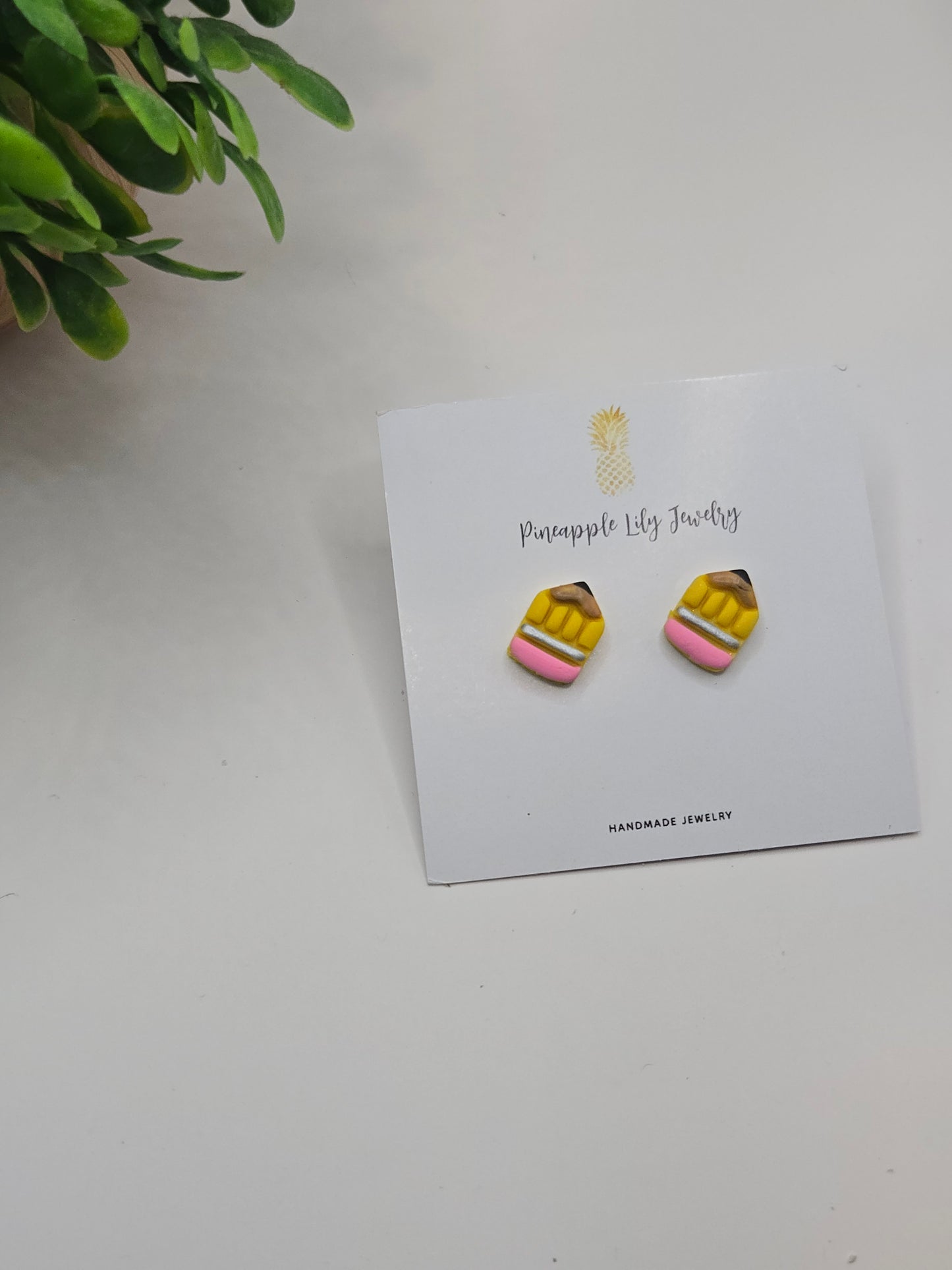 Back to school pencil studs