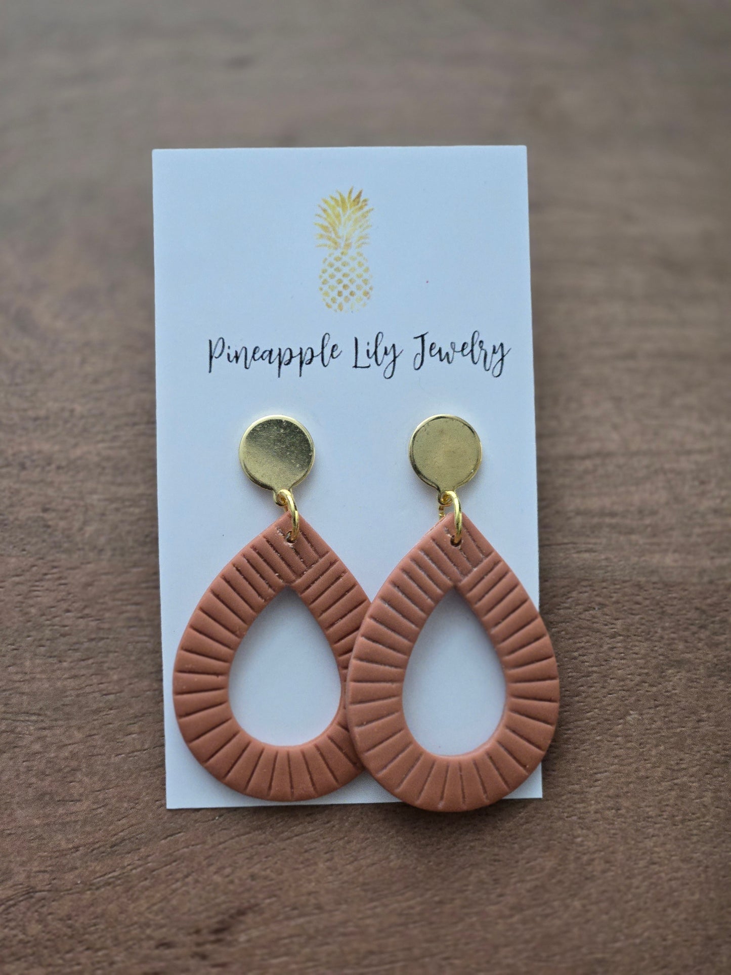 Rust polymer clay dangles