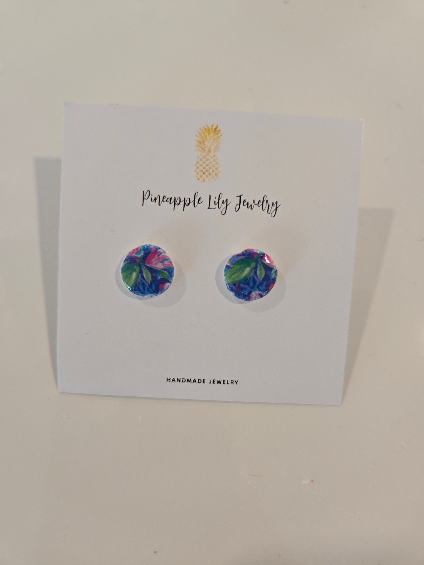 Lilly Pulitzer inspired mini studs