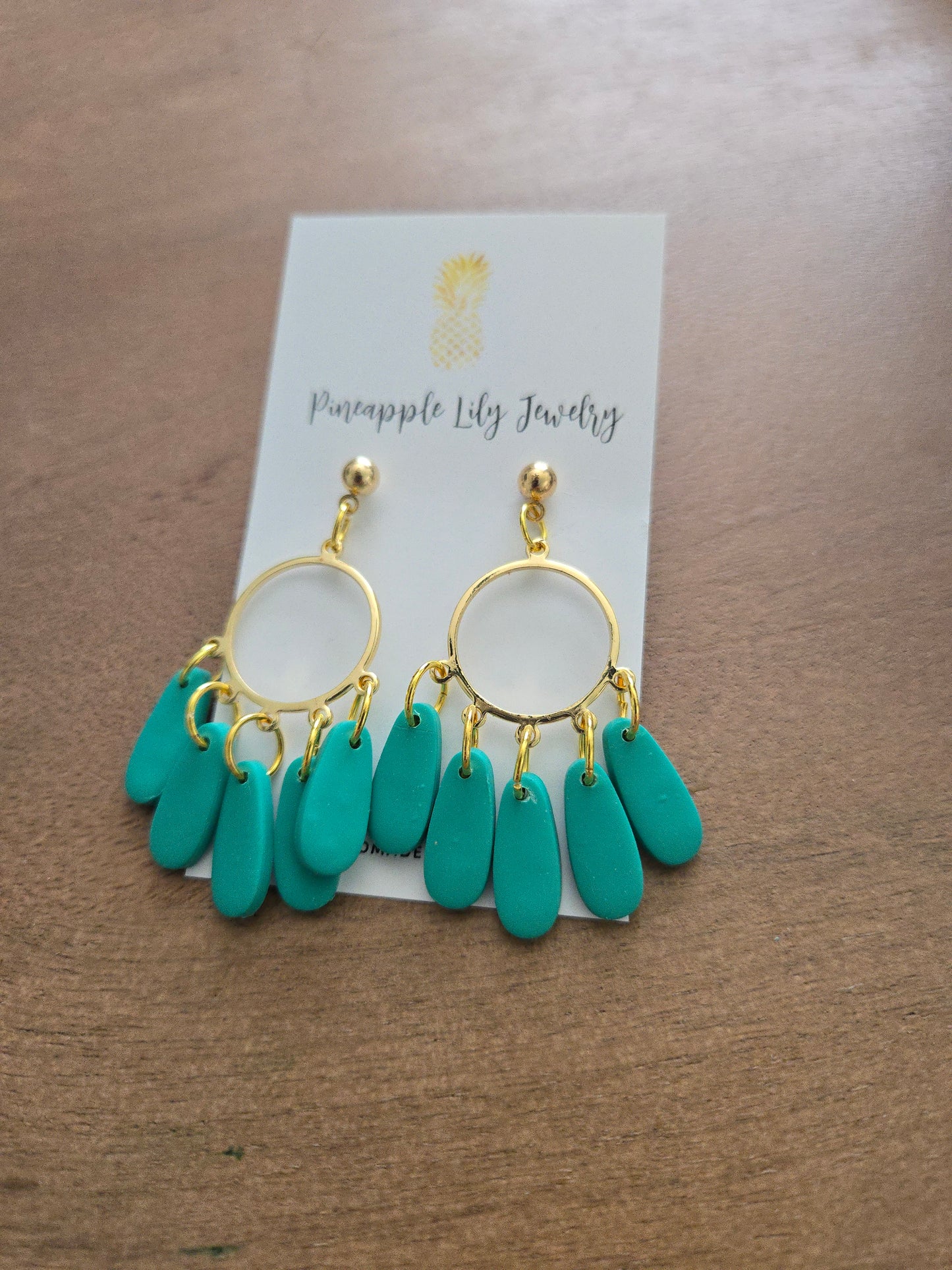 Teal Chandelier earrings