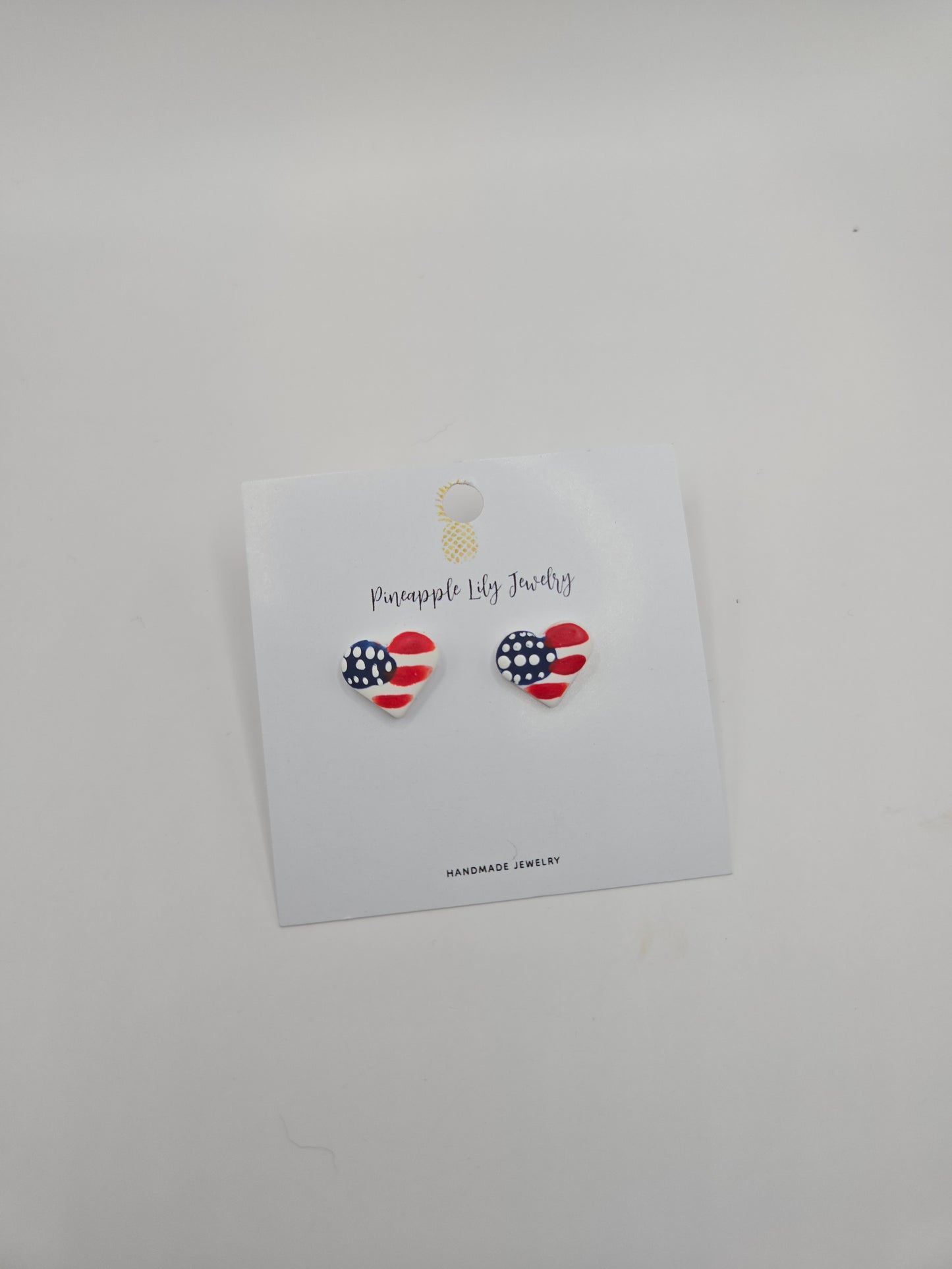 Handpainted 4th of July studs