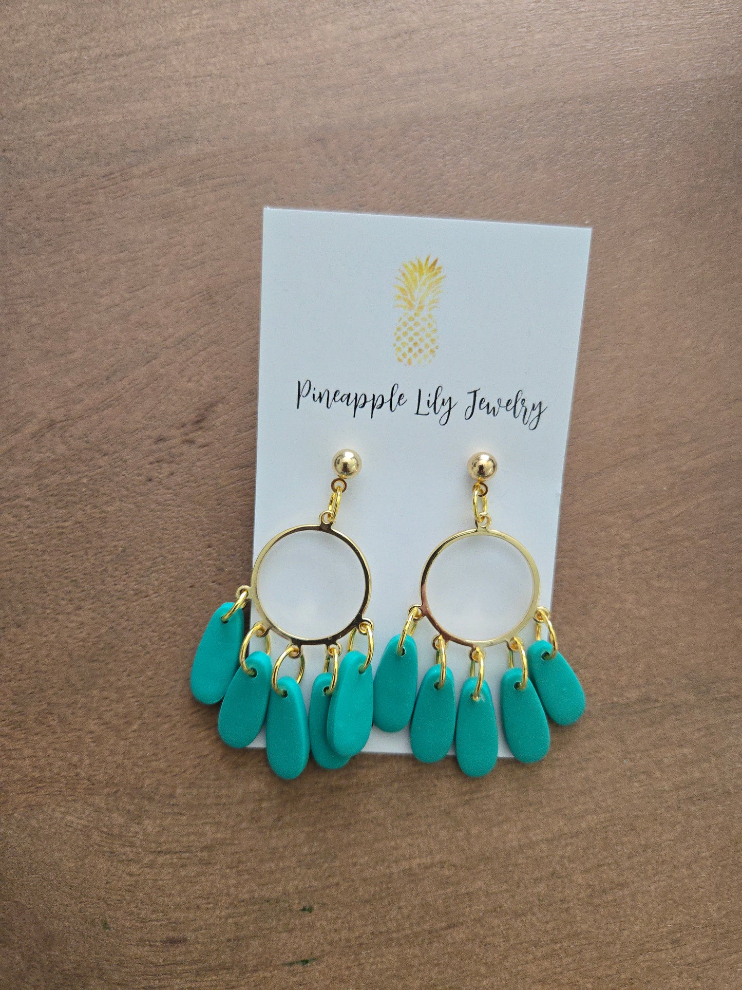 Teal Chandelier earrings
