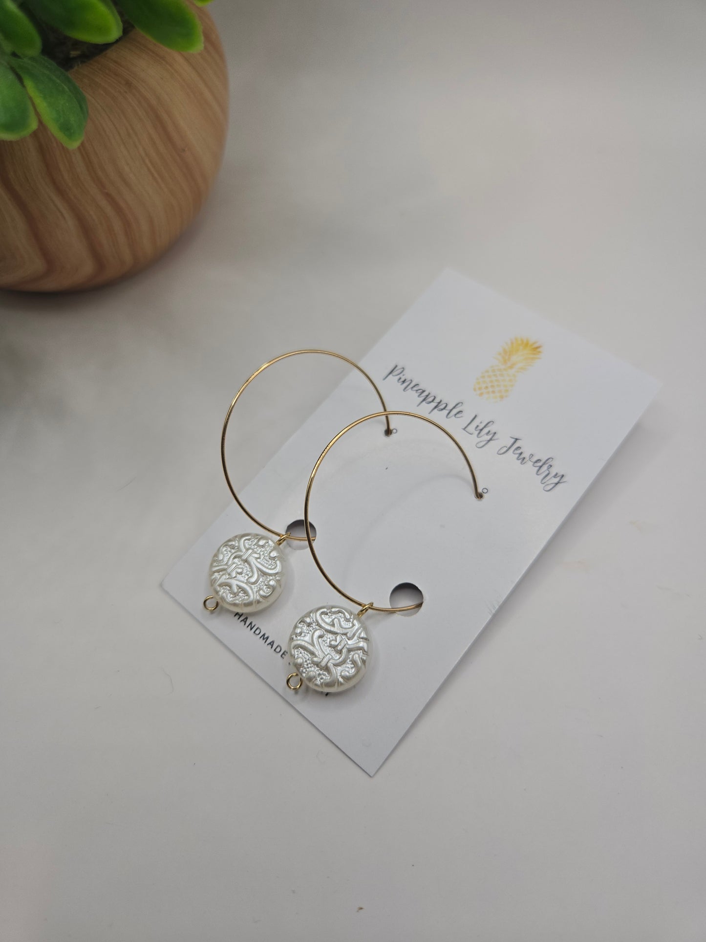 Perfect pearl and hoop earrings