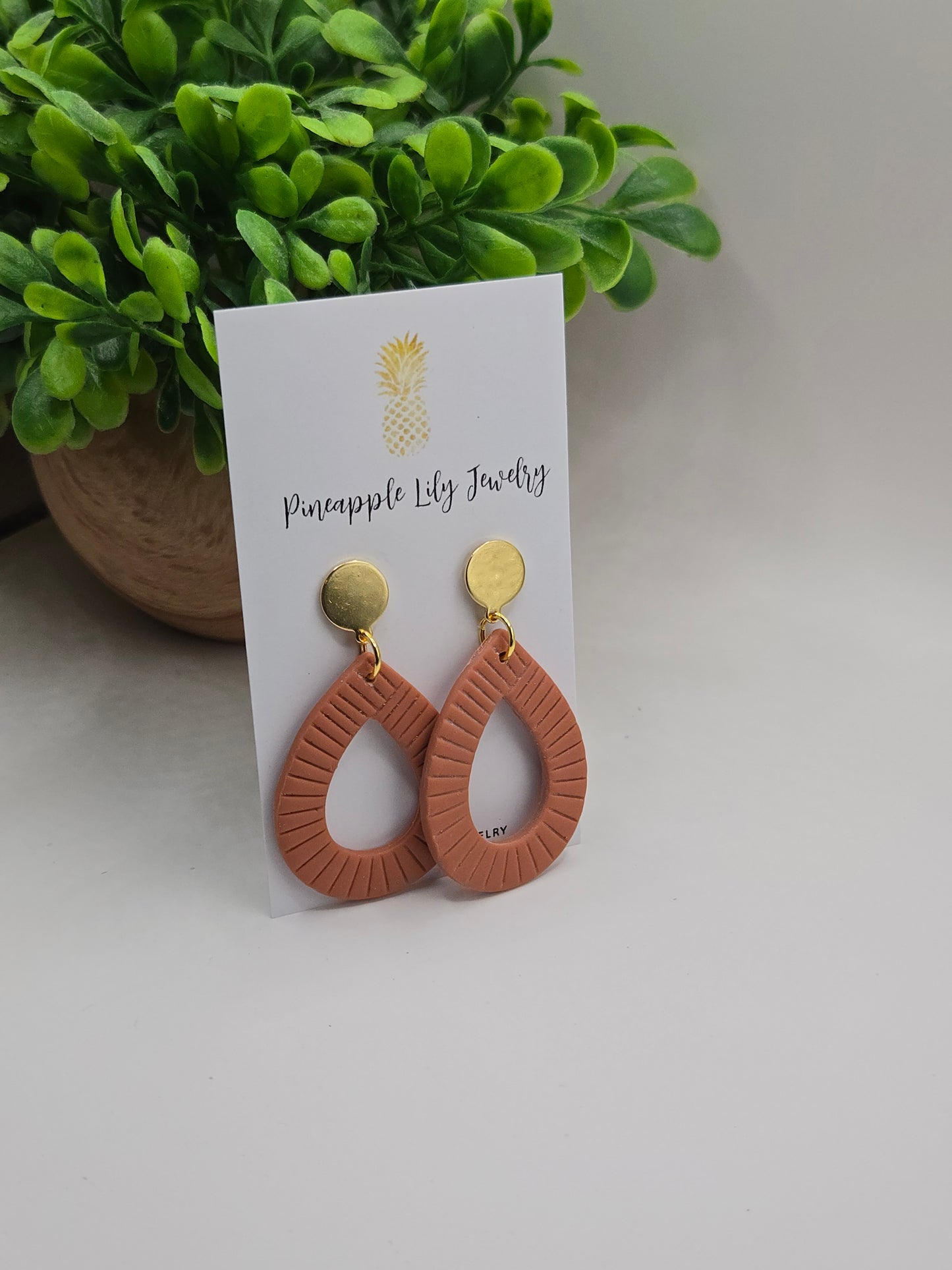 Rust polymer clay dangles