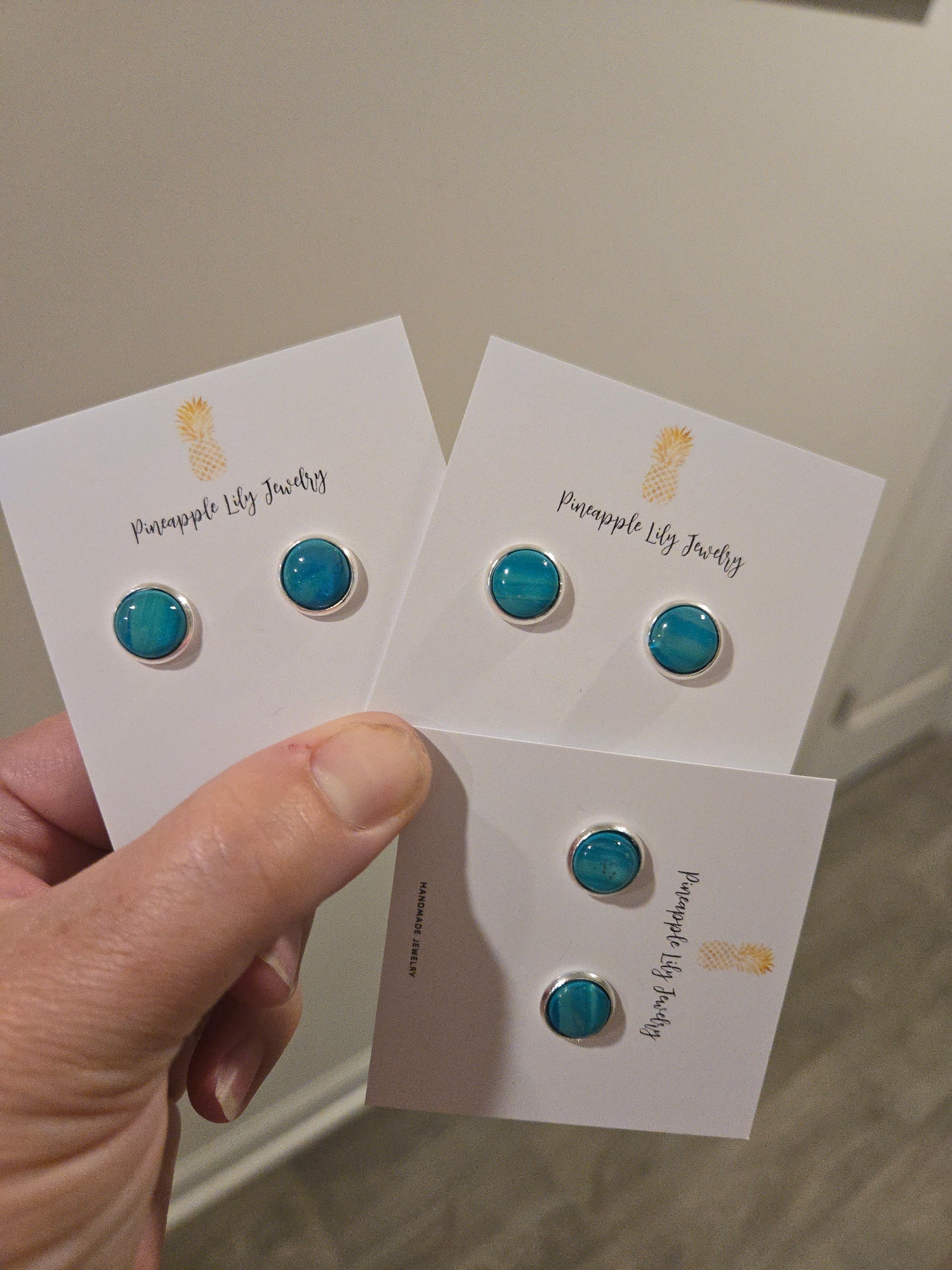 Polymer clay studs
