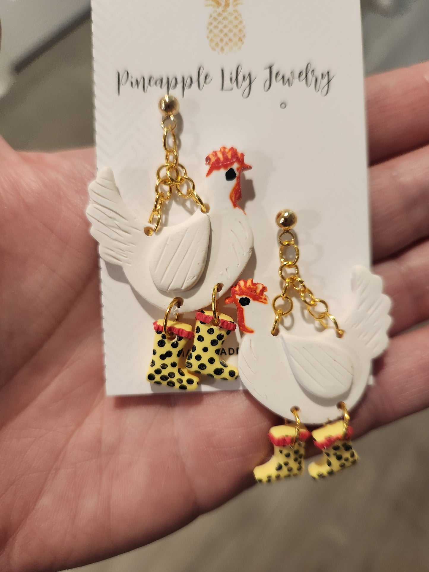 Chicken earrings