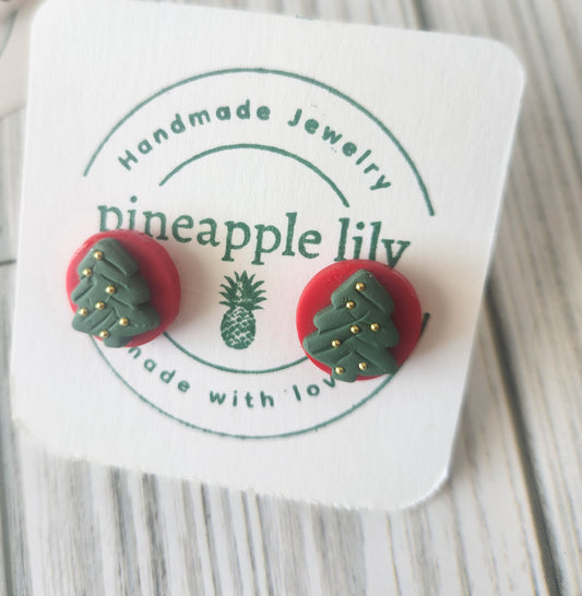 Classy Christmas tree earrings