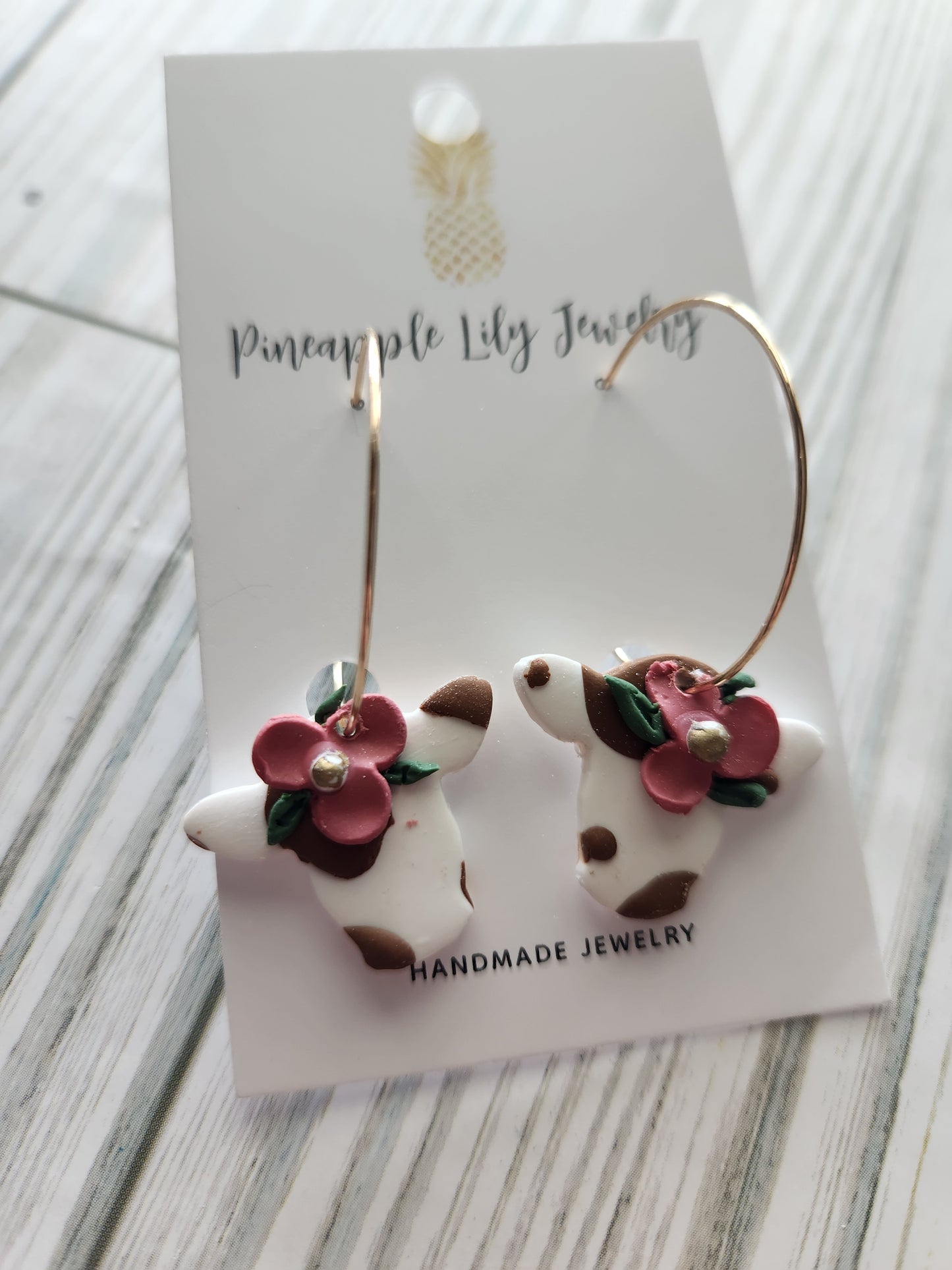 The “Bessie” boho cow earrings