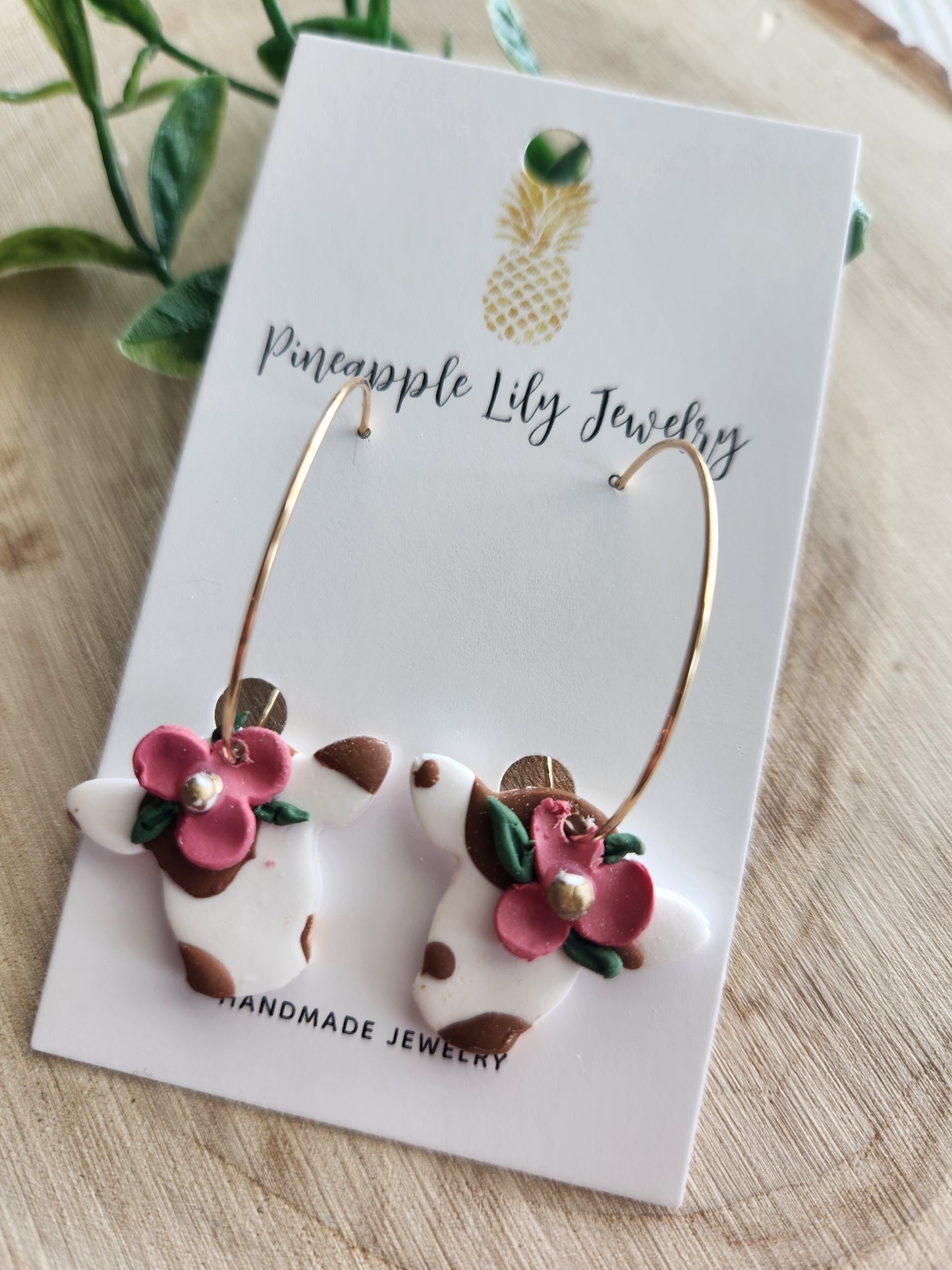 The “Bessie” boho cow earrings