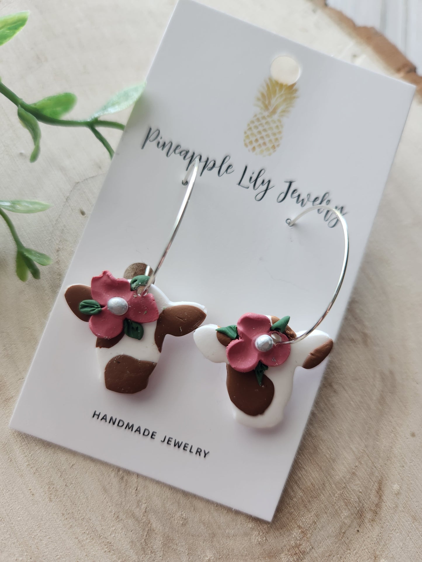The “Bessie” boho cow earrings