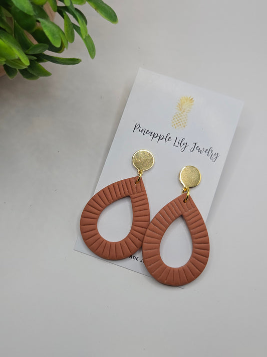 Rust polymer clay dangles
