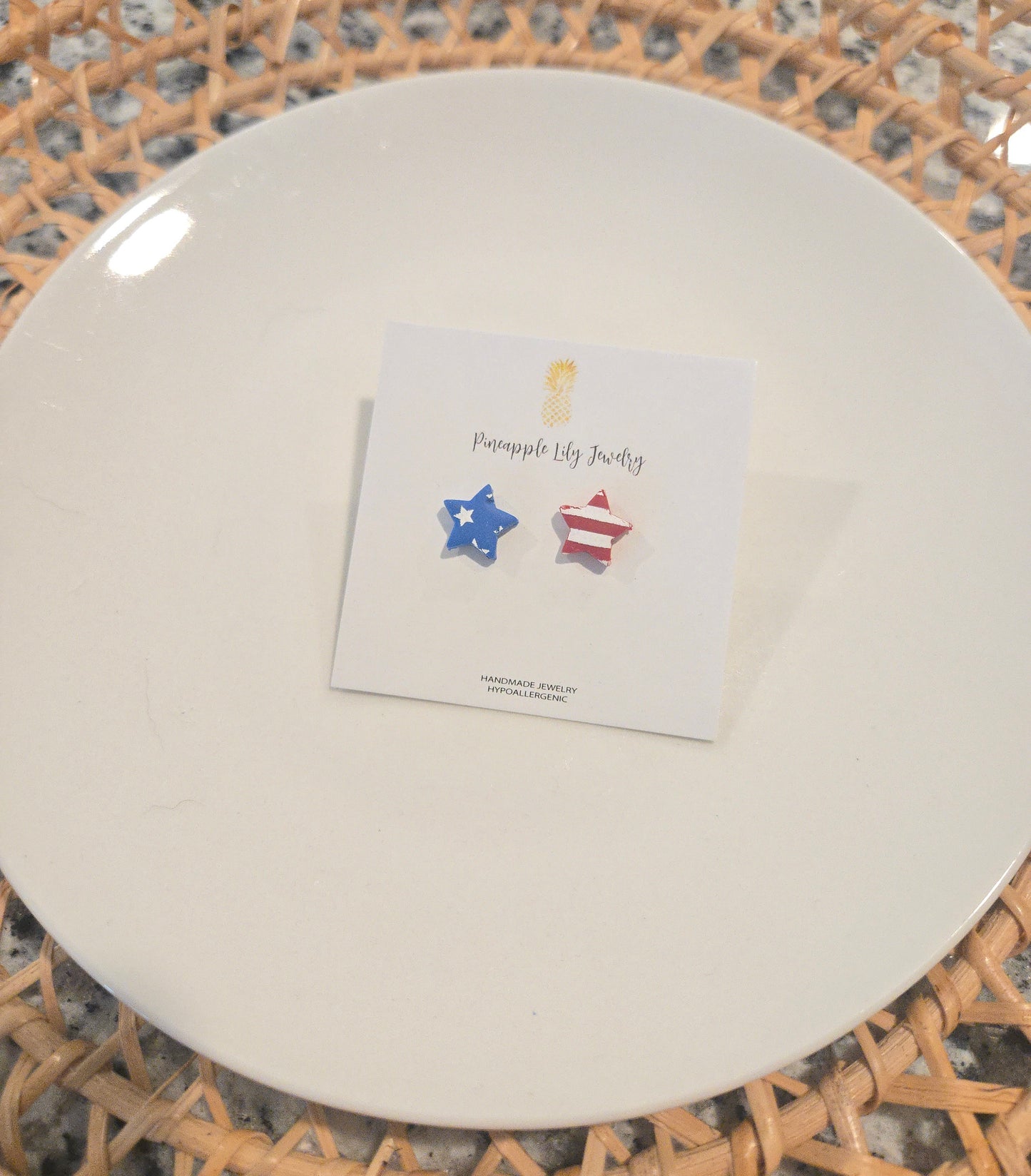 American flag Mini Star Studs