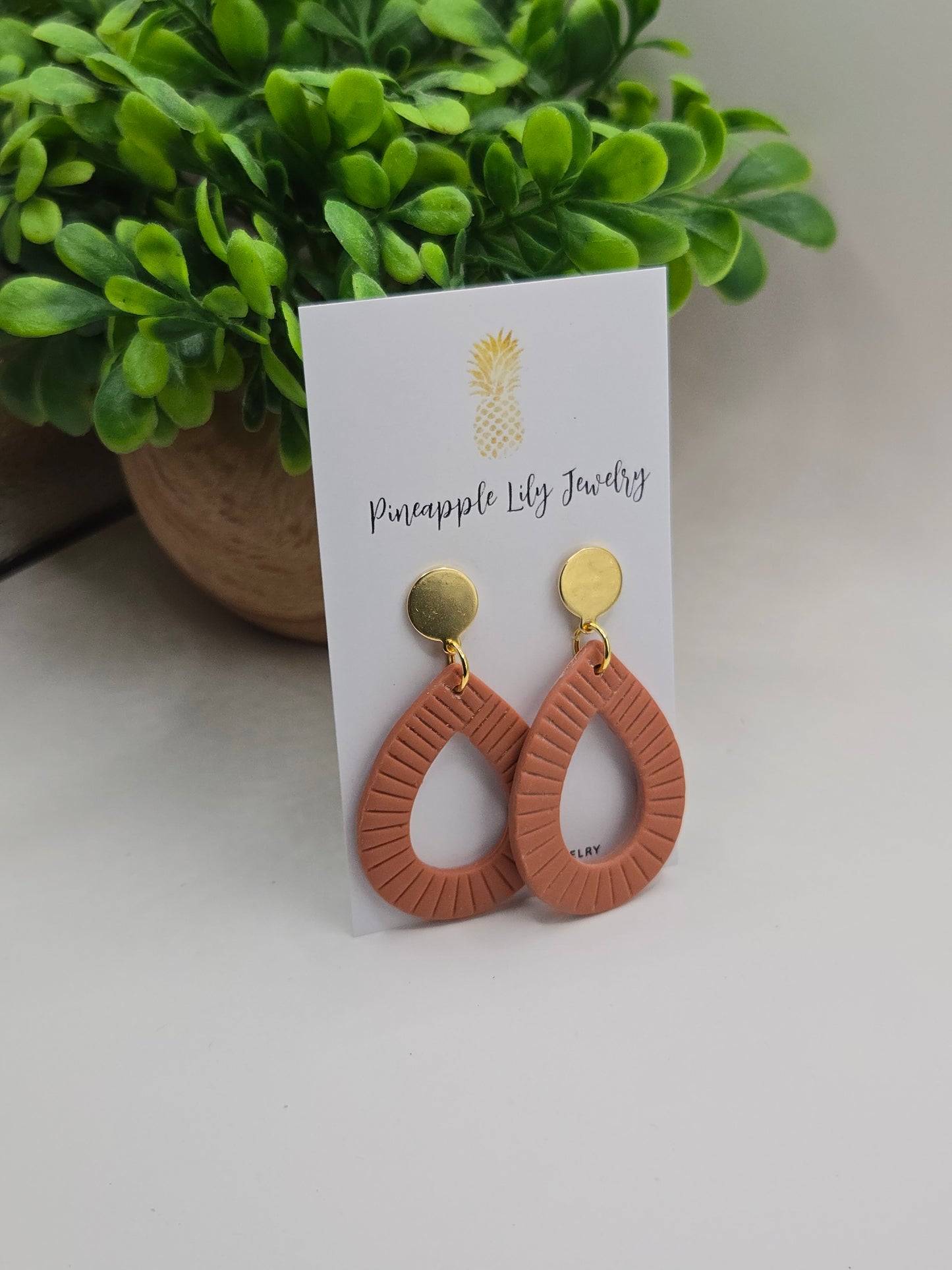Rust polymer clay dangles