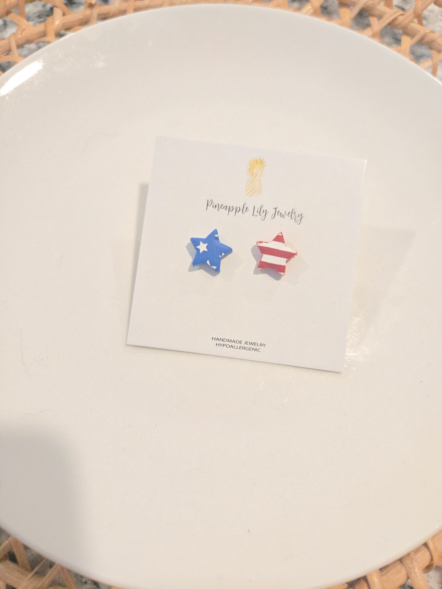 American flag Mini Star Studs
