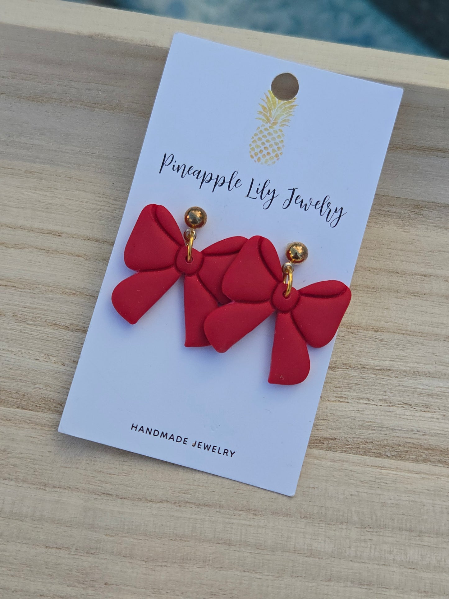 Red bows /large dangles