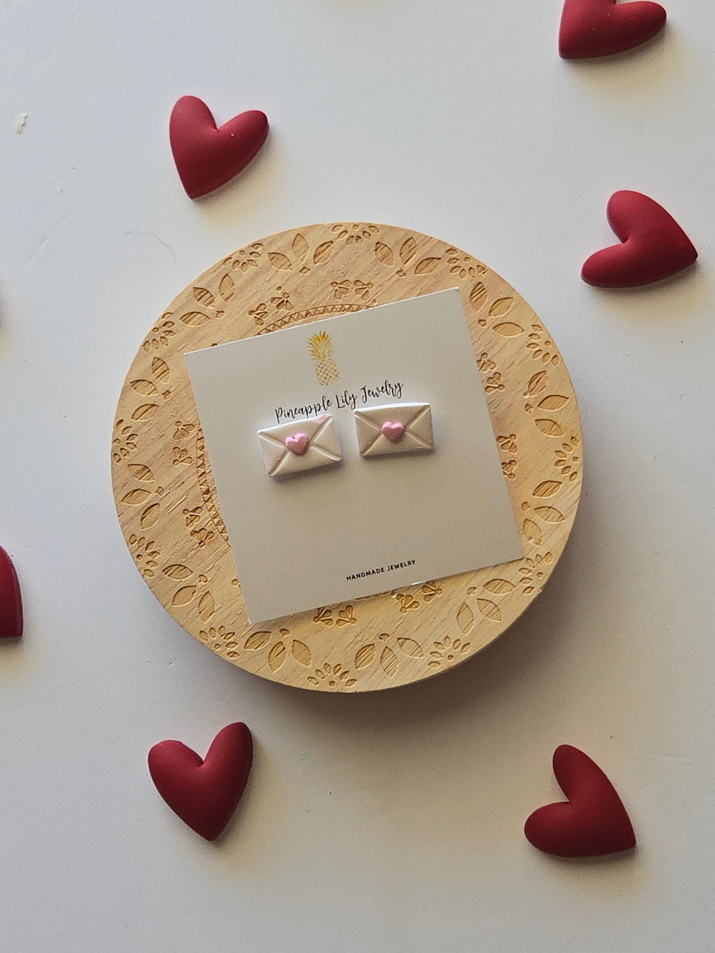 Love envelope studs 💌