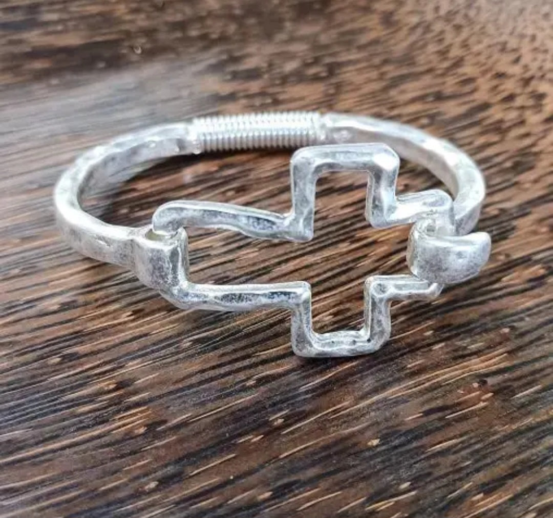 Cross bangle bracelets