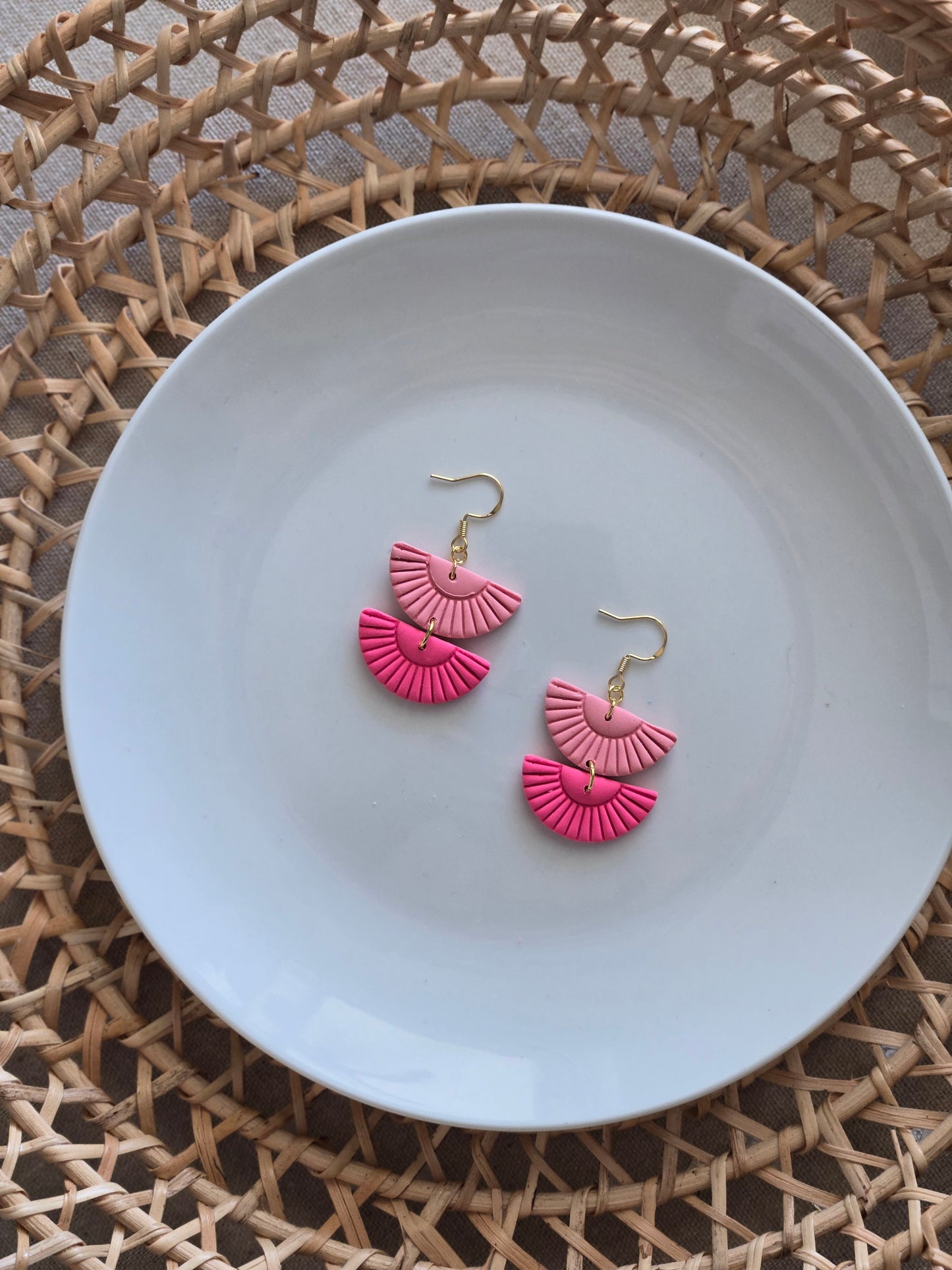 2 tiered Fan earrings