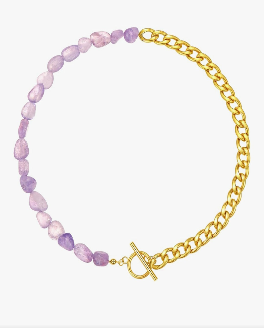 Light Amethyst/gold choker