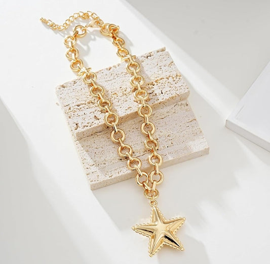 Gold Star Necklace
