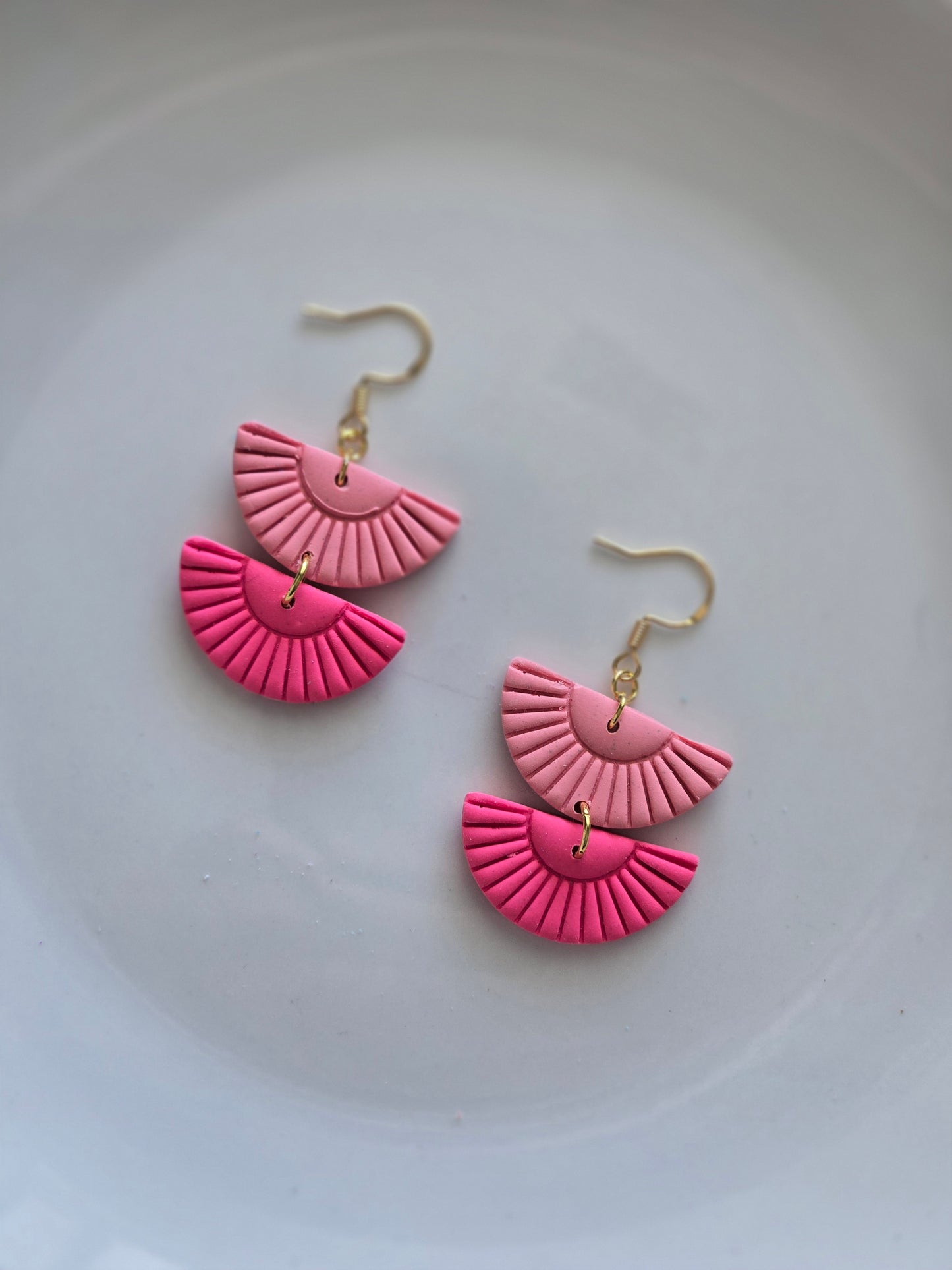 2 tiered Fan earrings