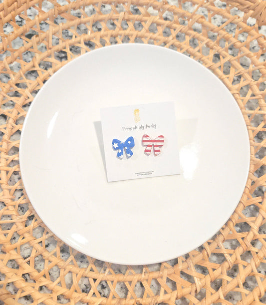 American flag Bow Studs