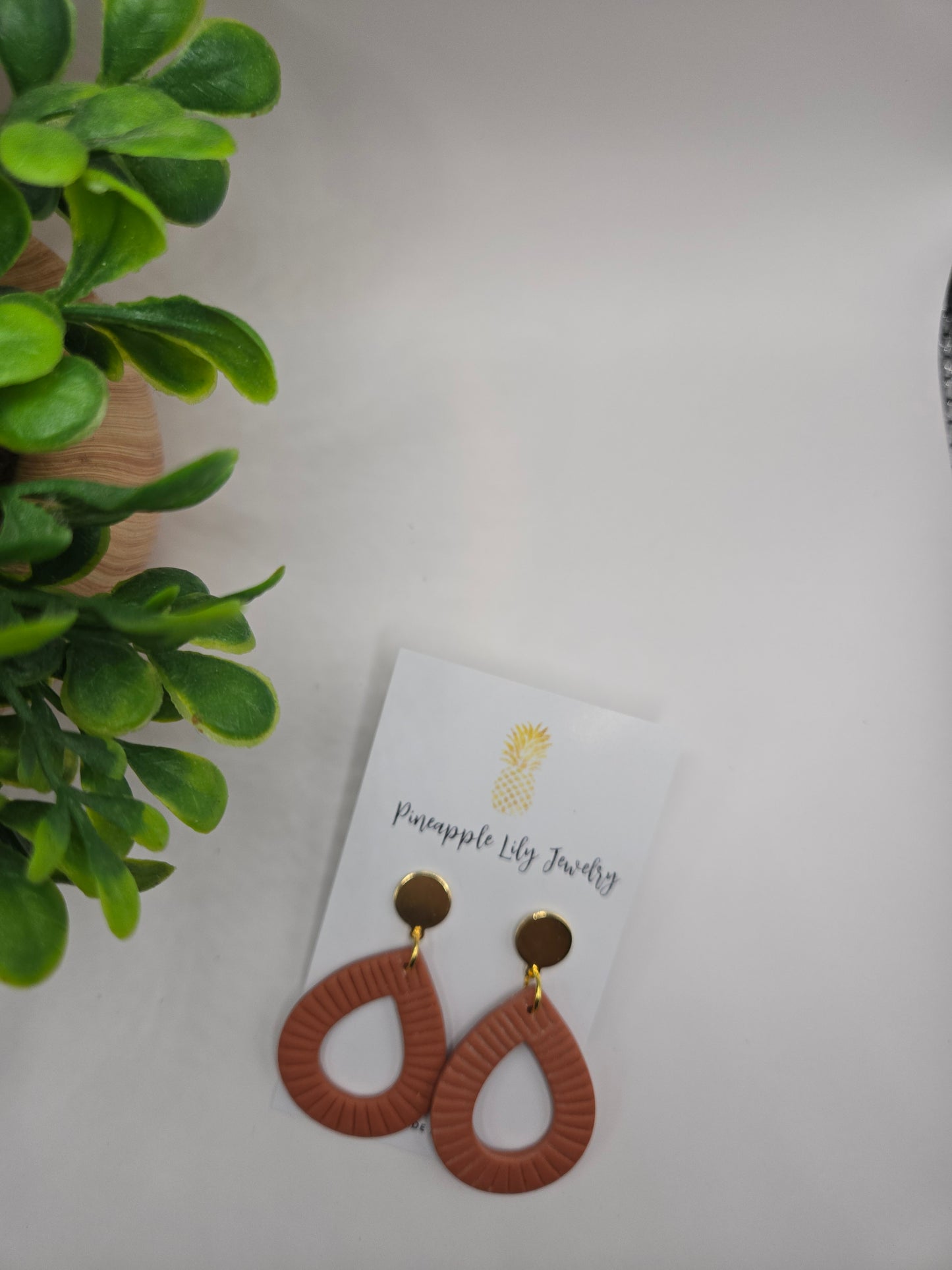 Rust polymer clay dangles