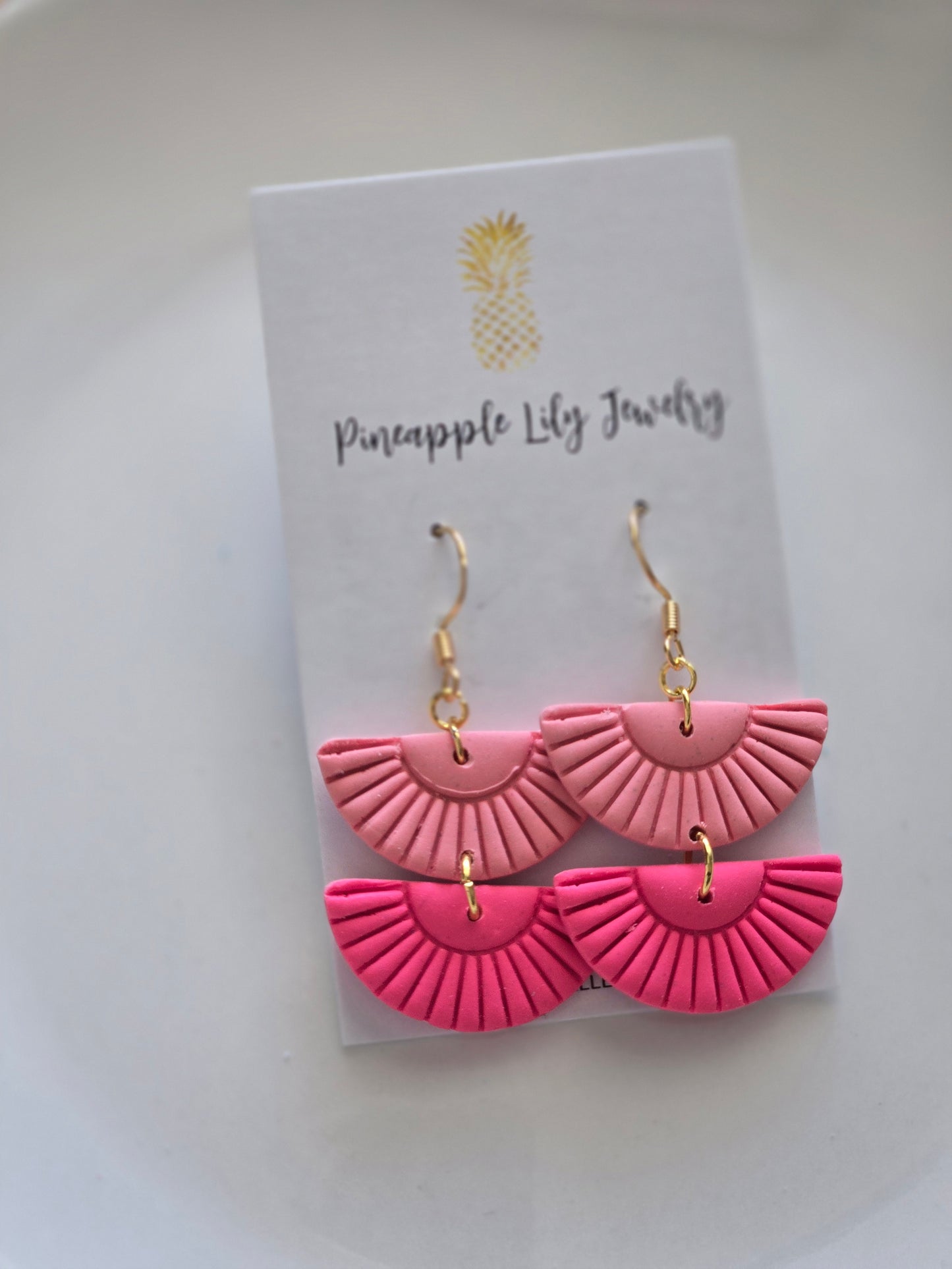 2 tiered Fan earrings