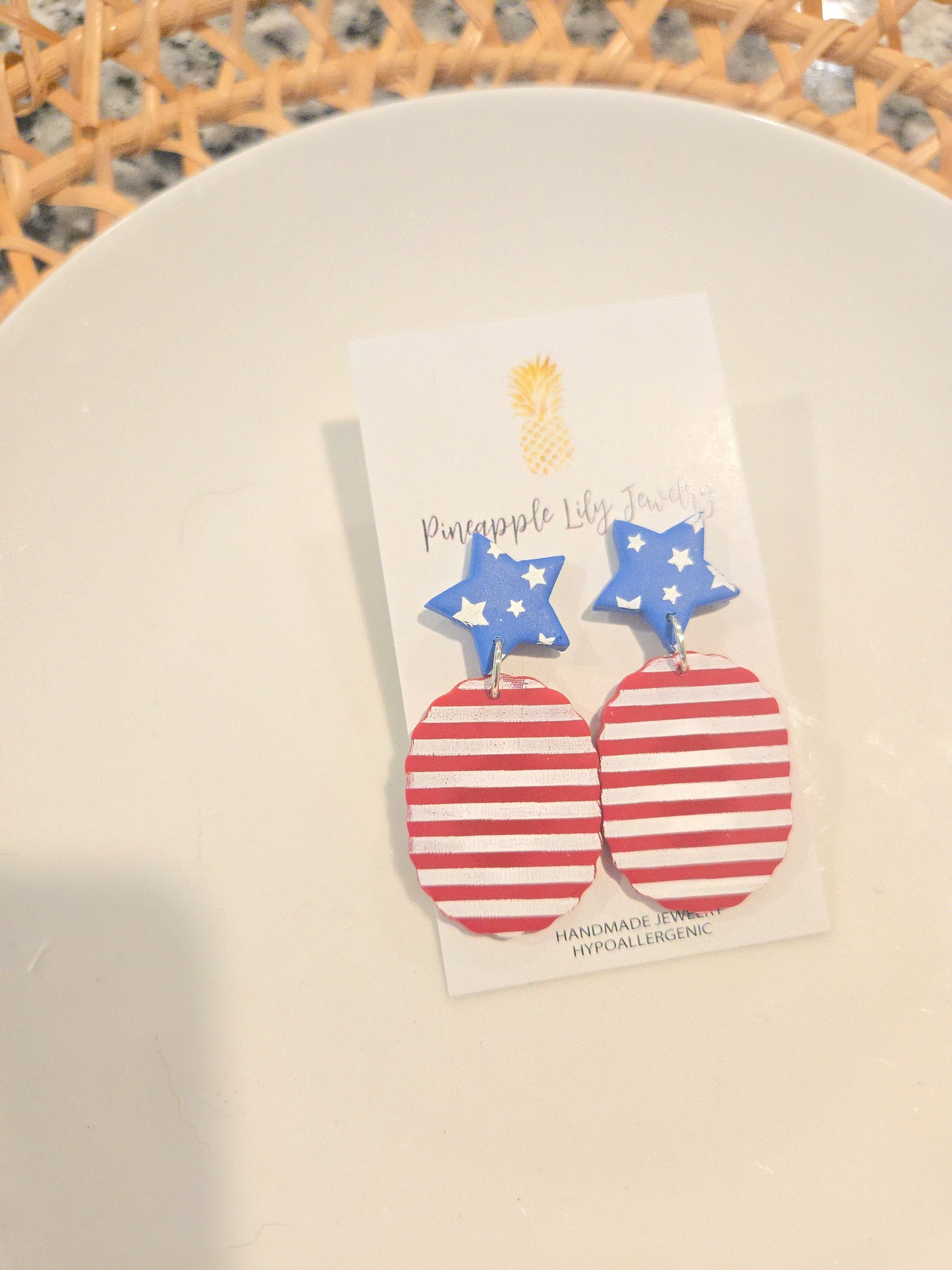 Stars and stripes dangles large