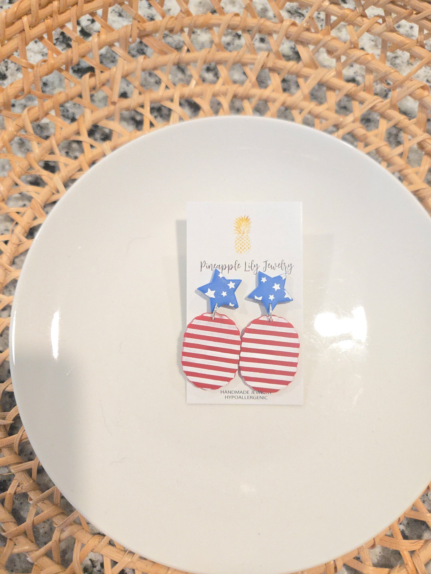 Stars and stripes dangles large
