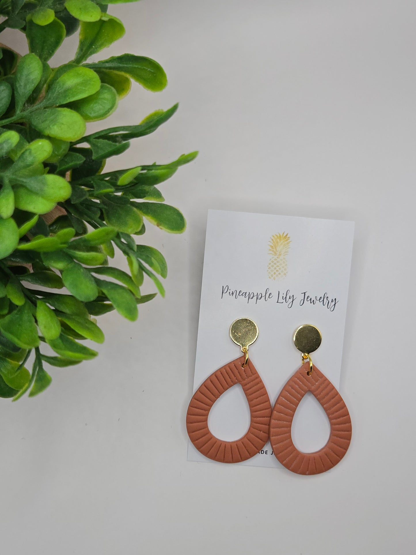 Rust polymer clay dangles