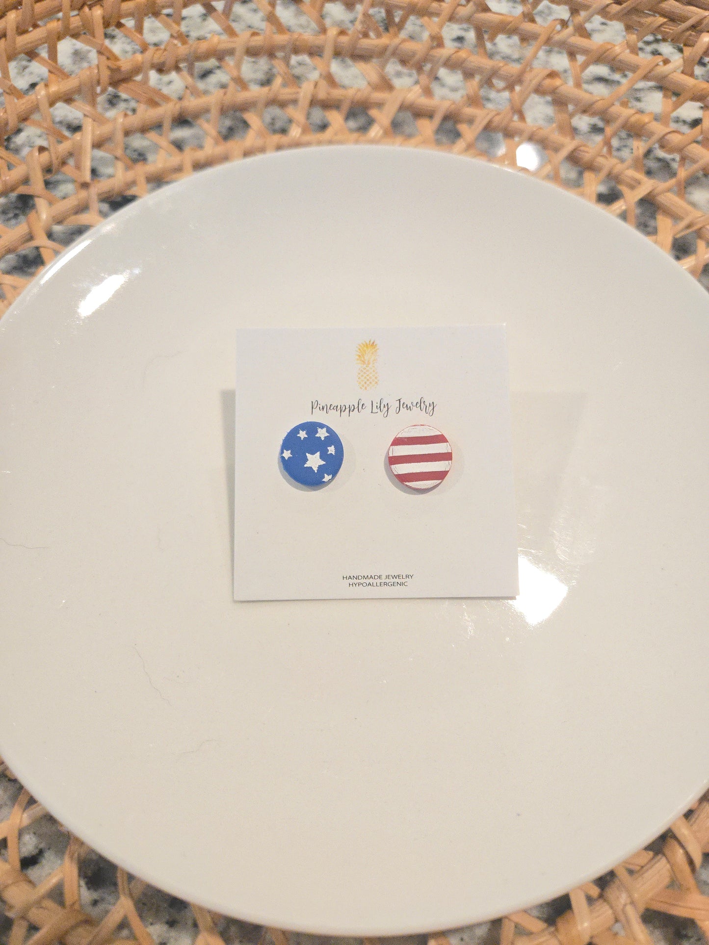 American flag Round Studs