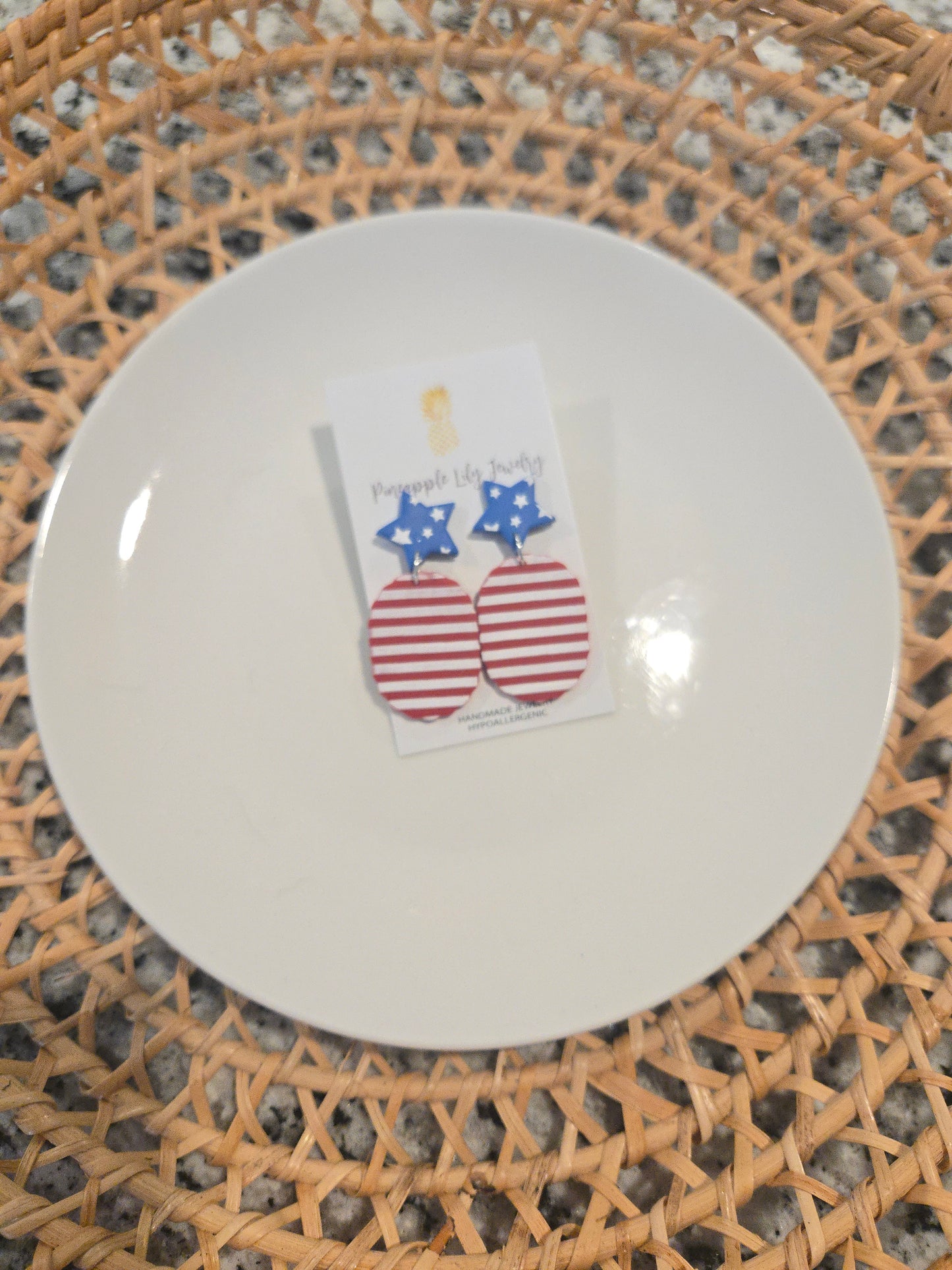 Stars and stripes dangles large