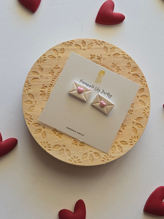 Love envelope studs 💌